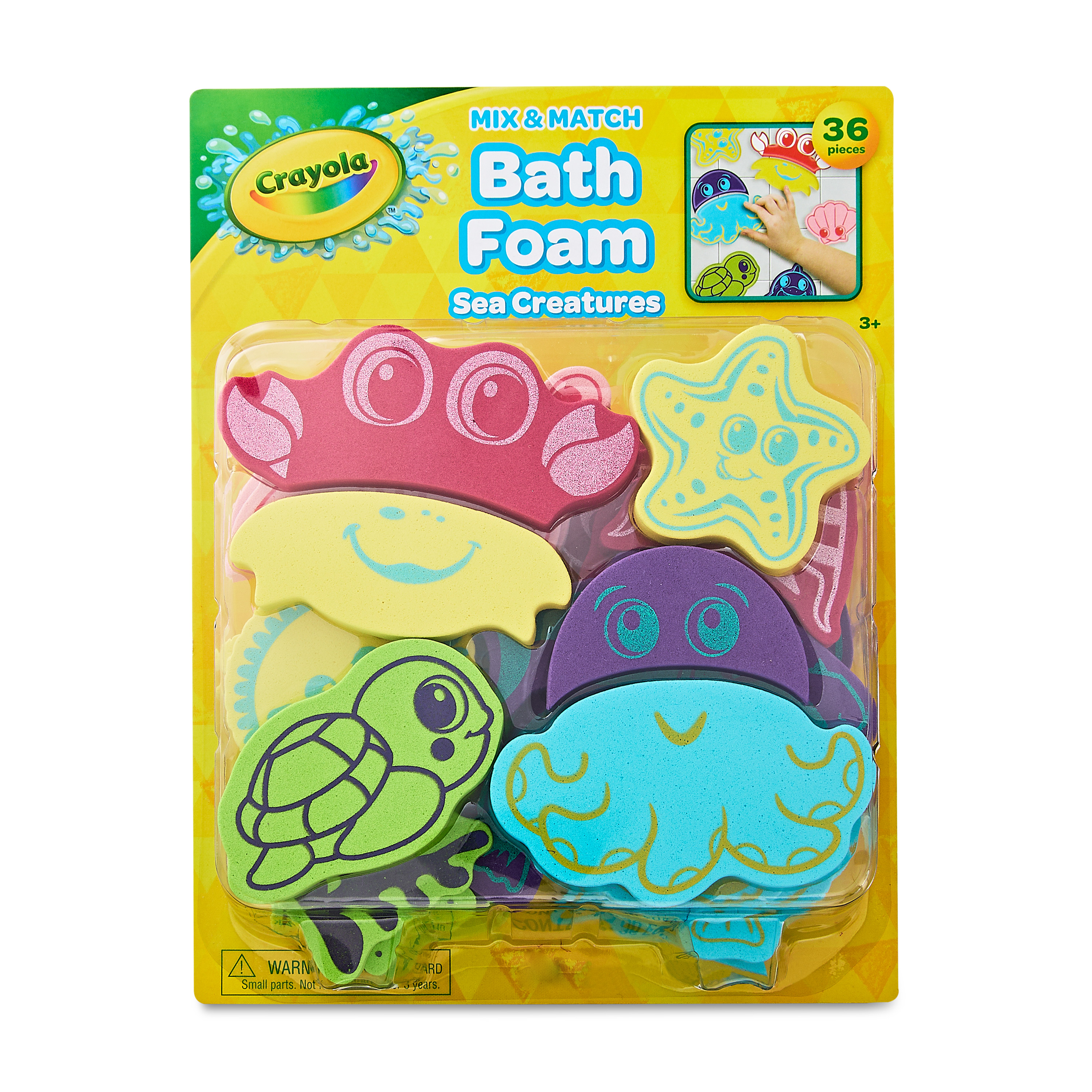 Crayola, Mix & Match Bath Foam Sea Creatures, EVA, 36 Pieces Crayola