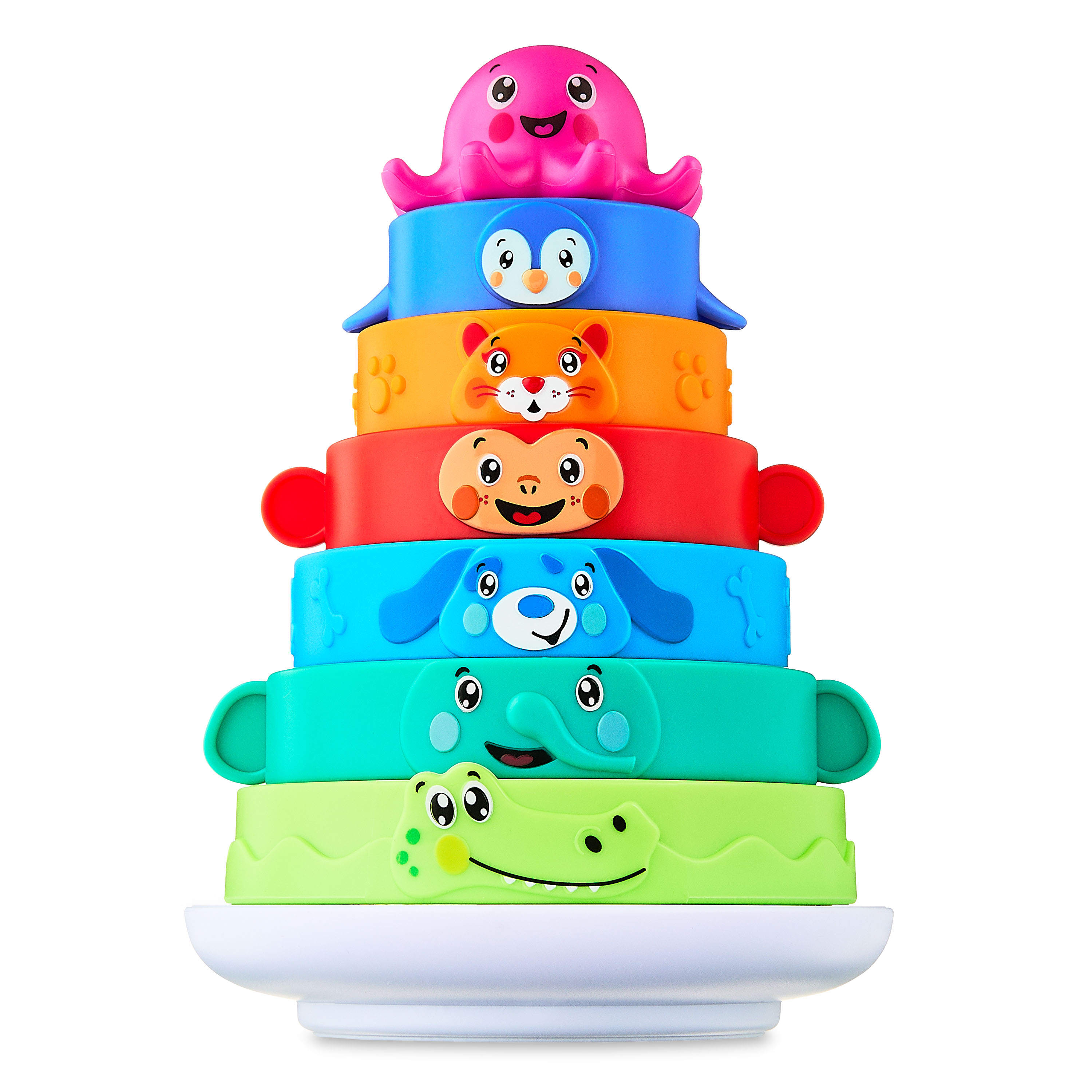 Spark Create Imagine Multicolor Animal Stacking Ring Toy, Great Preschool item for Children Ages 3 years and up Spark Create Imagine