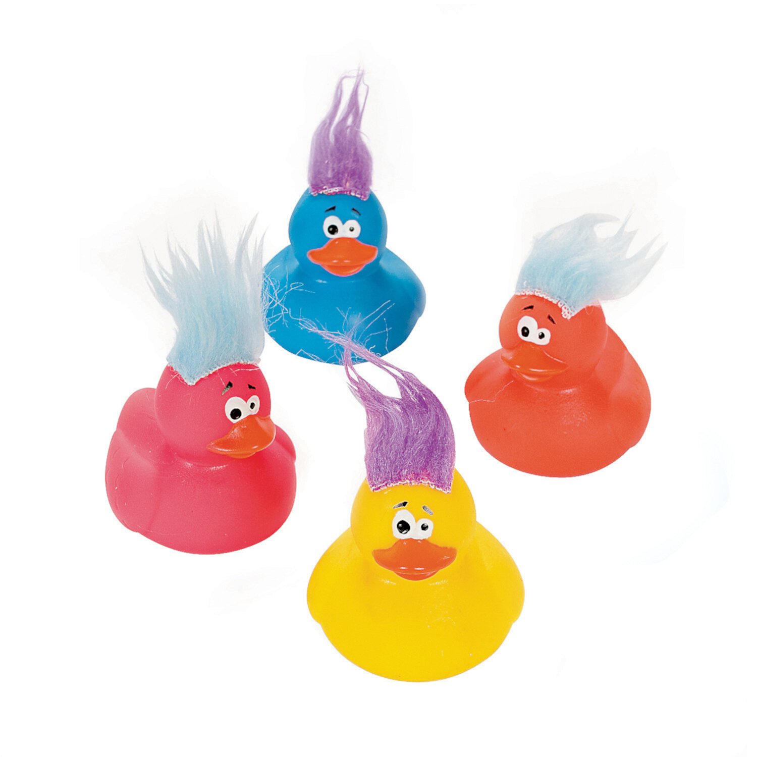 Crazy Hair Rubber Duckies - Party Favors - 12 Pieces Fun Express