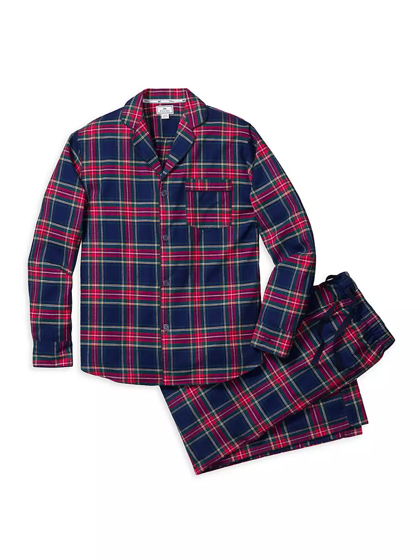 Windsor Tartan 2-Piece Pajama Set Petite Plume