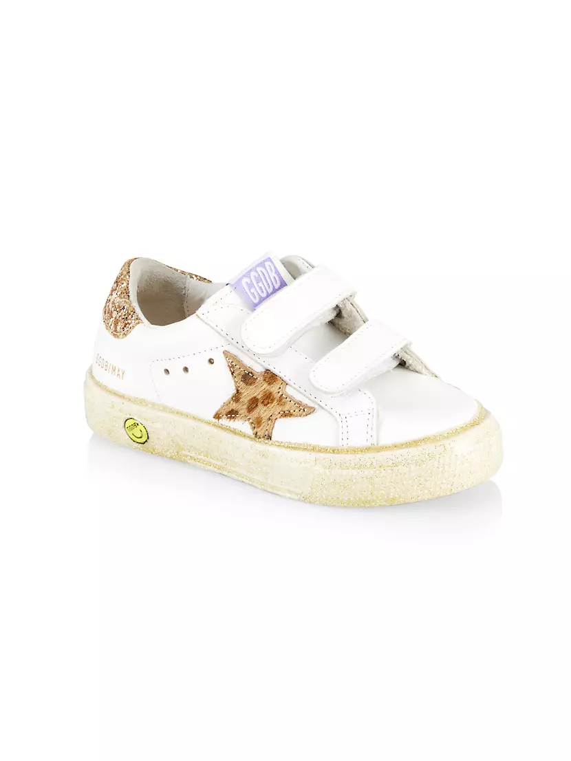 Little Girl's May School Glitter Low-Top Sneakers Golden Goose