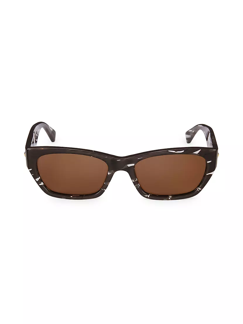 Unapologetic 55MM Rectangular Sunglasses Bottega Veneta