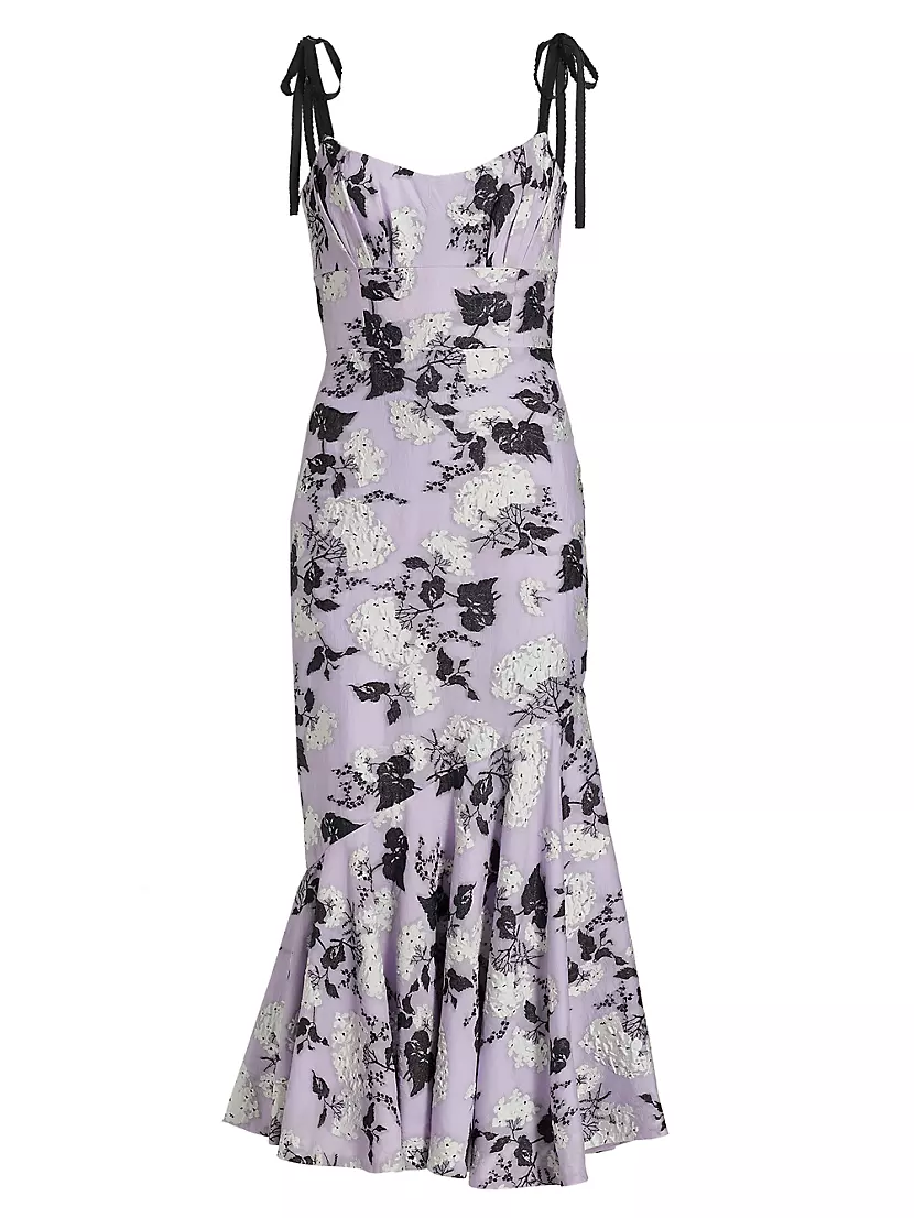 Женское Вечернее Платье ML Monique Lhuillier Floral Jacquard ML Monique Lhuillier