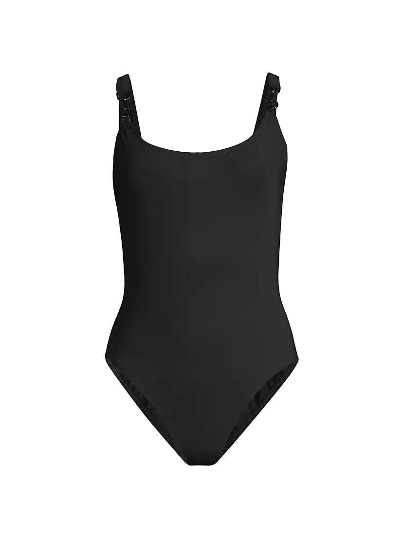 Clip-Chain-Strap One-Piece Swimsuit Tory Burch