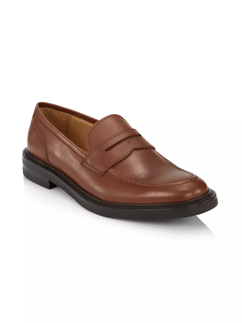 COLLECTION Leather Penny Loafers Saks Fifth Avenue