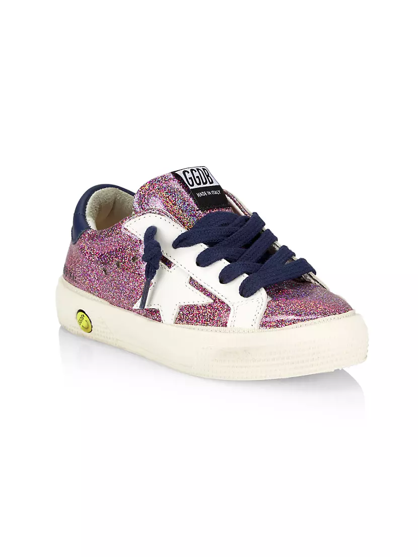 Little Girl's &amp; Girl's May Glitter Low-Top Sneakers Golden Goose