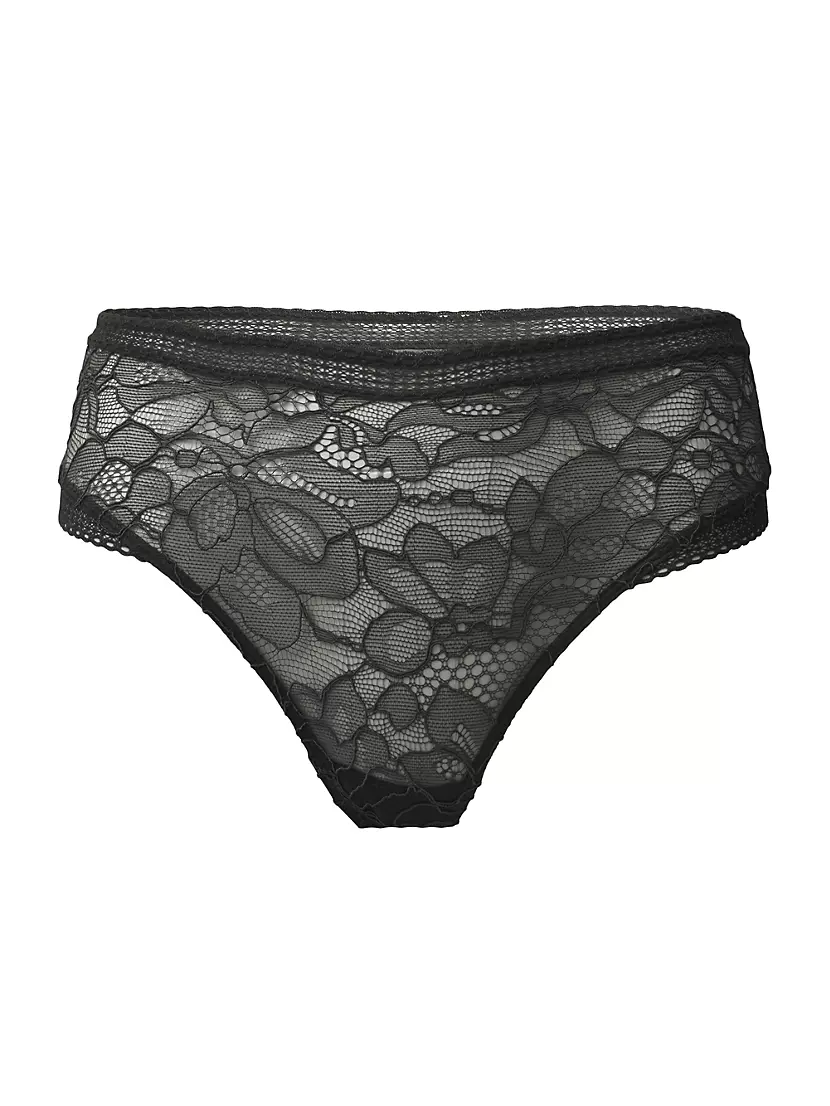 High-Rise Floral Lace Thong Wolford