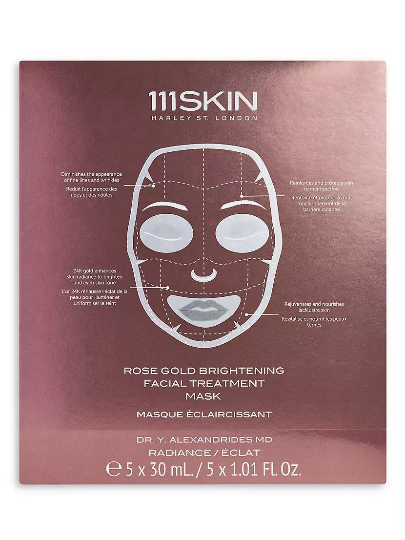 Rose Gold Brightening 5-Piece Facial Treatment Mask Set 111SKIN