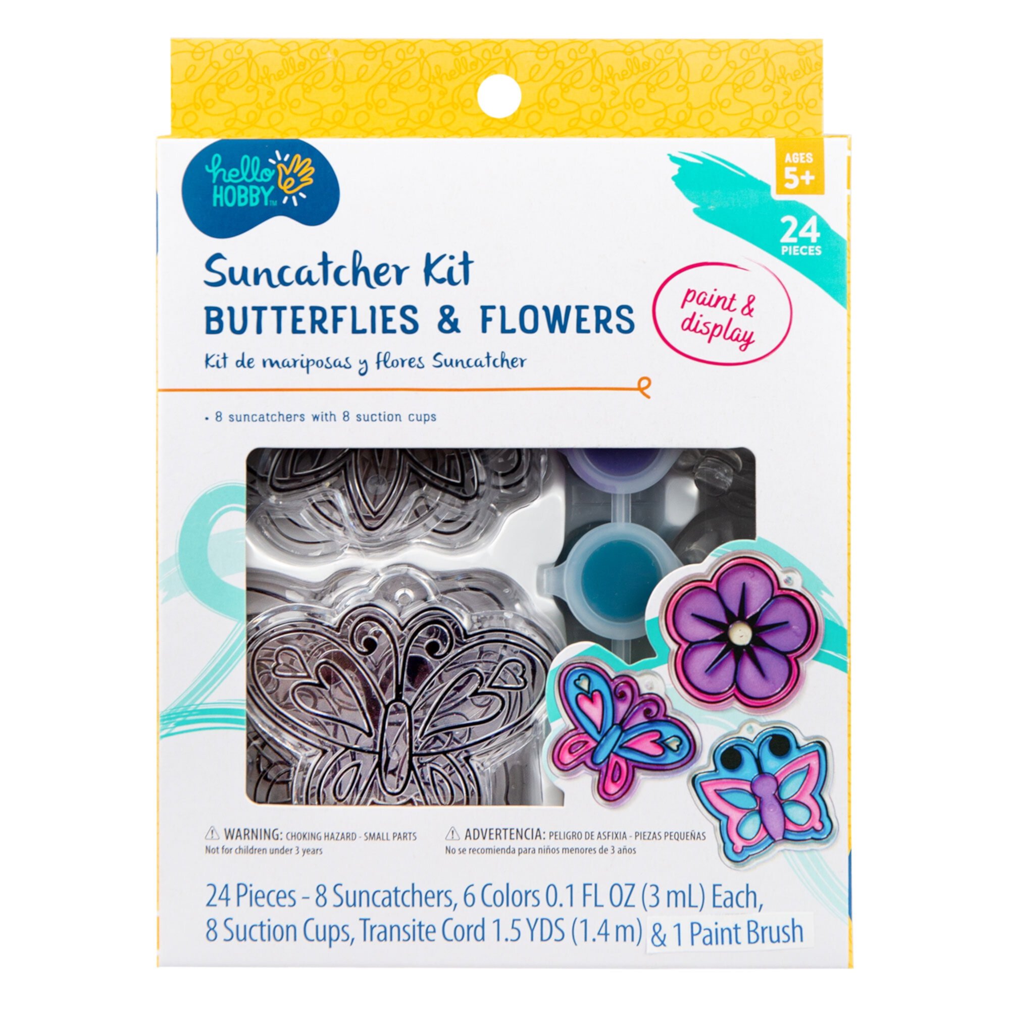 Hello Hobby Flowers & Butterflies Window Art, 3 Pack Hello Hobby