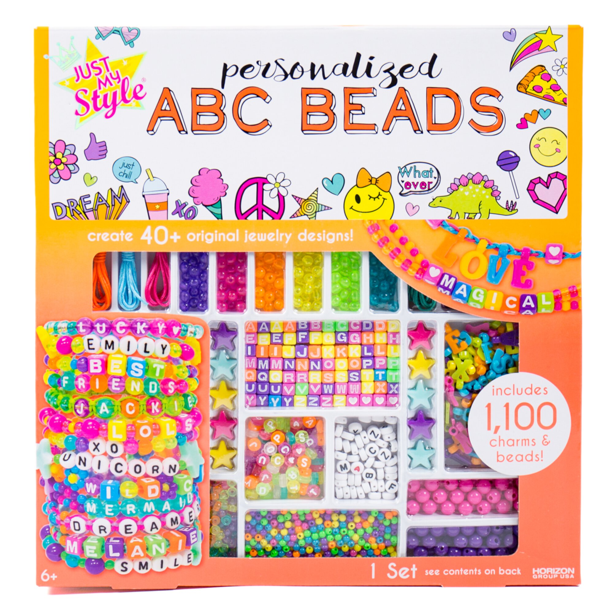 Just My Style Personalized ABC Beads, Includes 1000+ Beads Just My Style