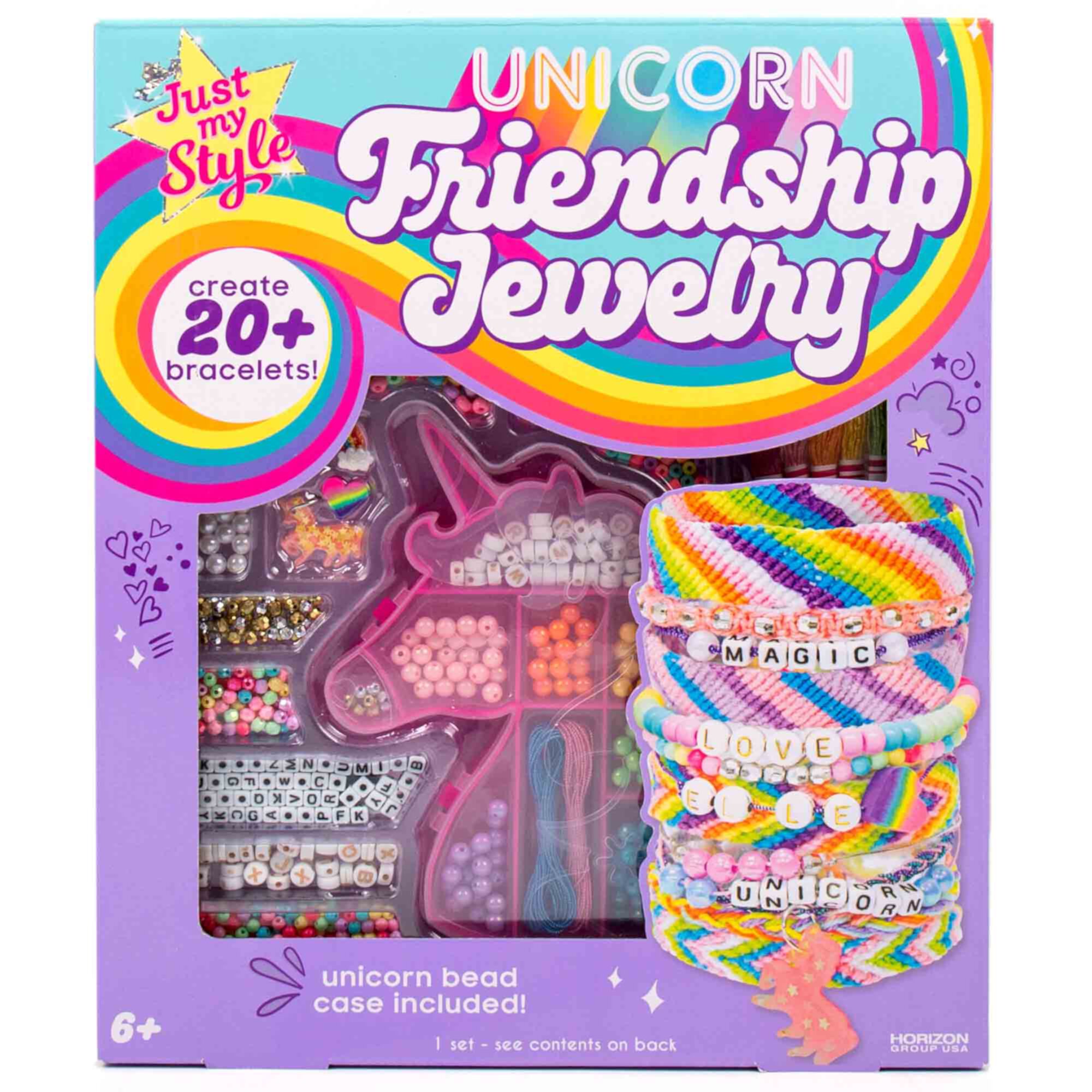 Just My Style Unicorn Friendship Bracelet Making Kit, Child, Ages 6+ Just My Style