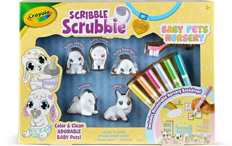 Crayola Scribble Scrubbie Baby Pets Nursery, Baby Animal Toys for Toddlers & Kids, Gift for Child Crayola