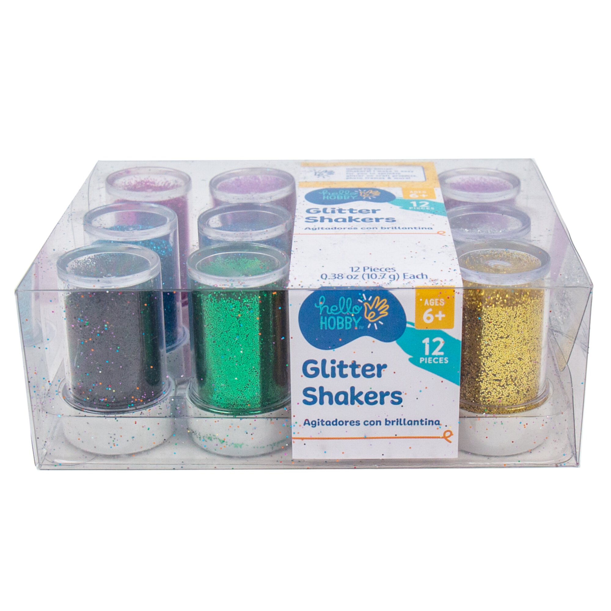 Hello Hobby Glitter Shakers, 12-Pack Hello Hobby