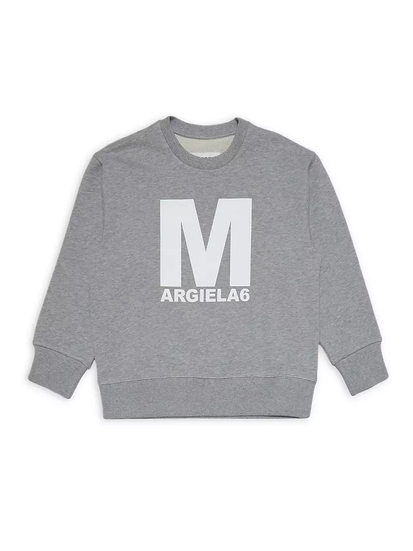 Детский Свитер MM6 Maison Margiela Логотип с Длинным Рукавом MM6 Maison Margiela