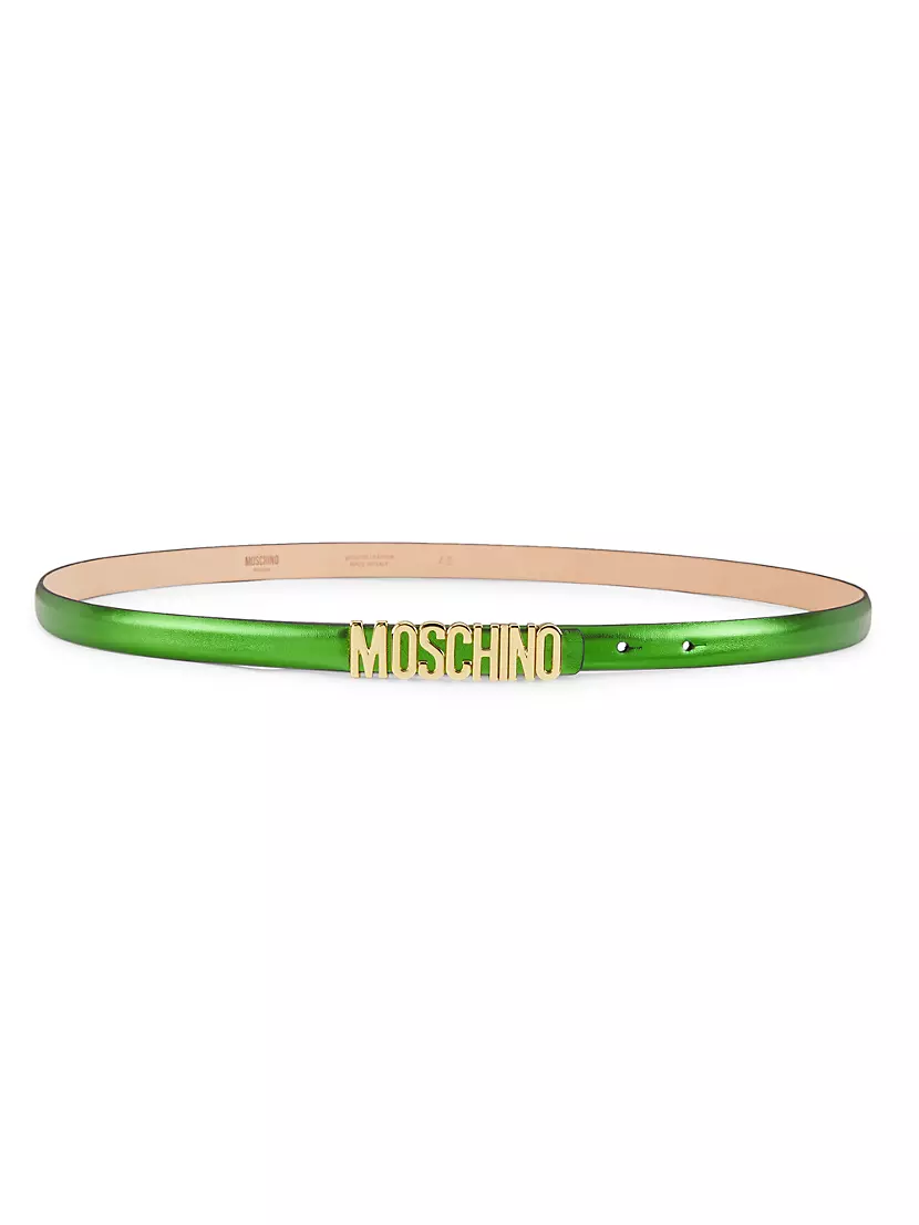 Ремень Moschino Metallic Leather Logo Moschino