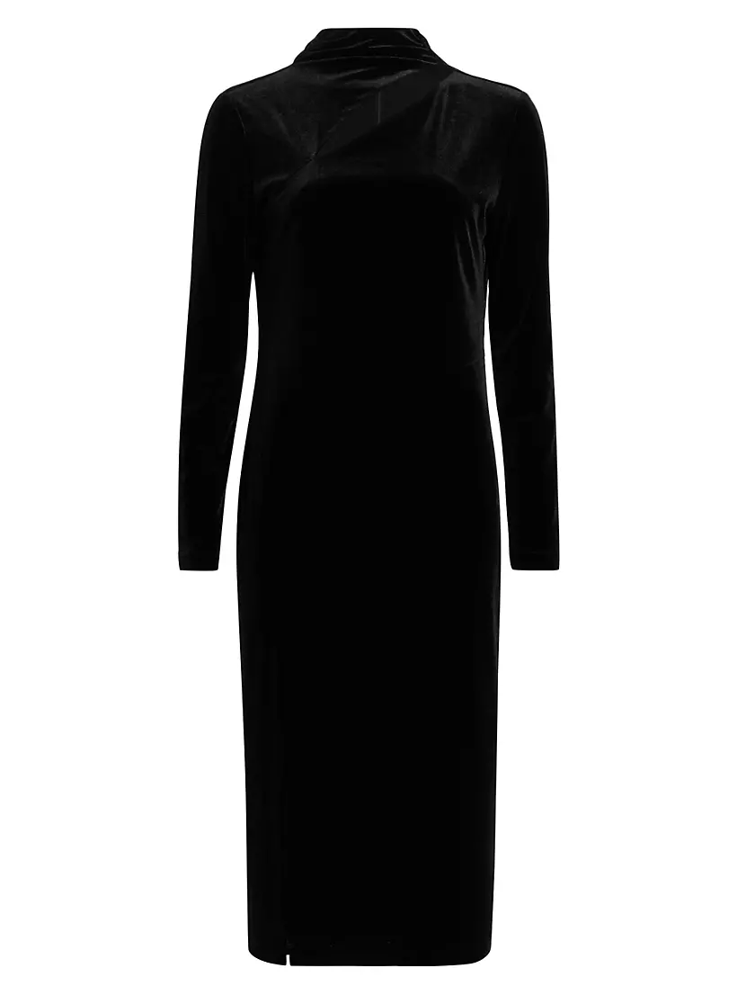 Женское Повседневное платье Elie Tahari The Veronica Cut Out Midi Velvet Elie Tahari