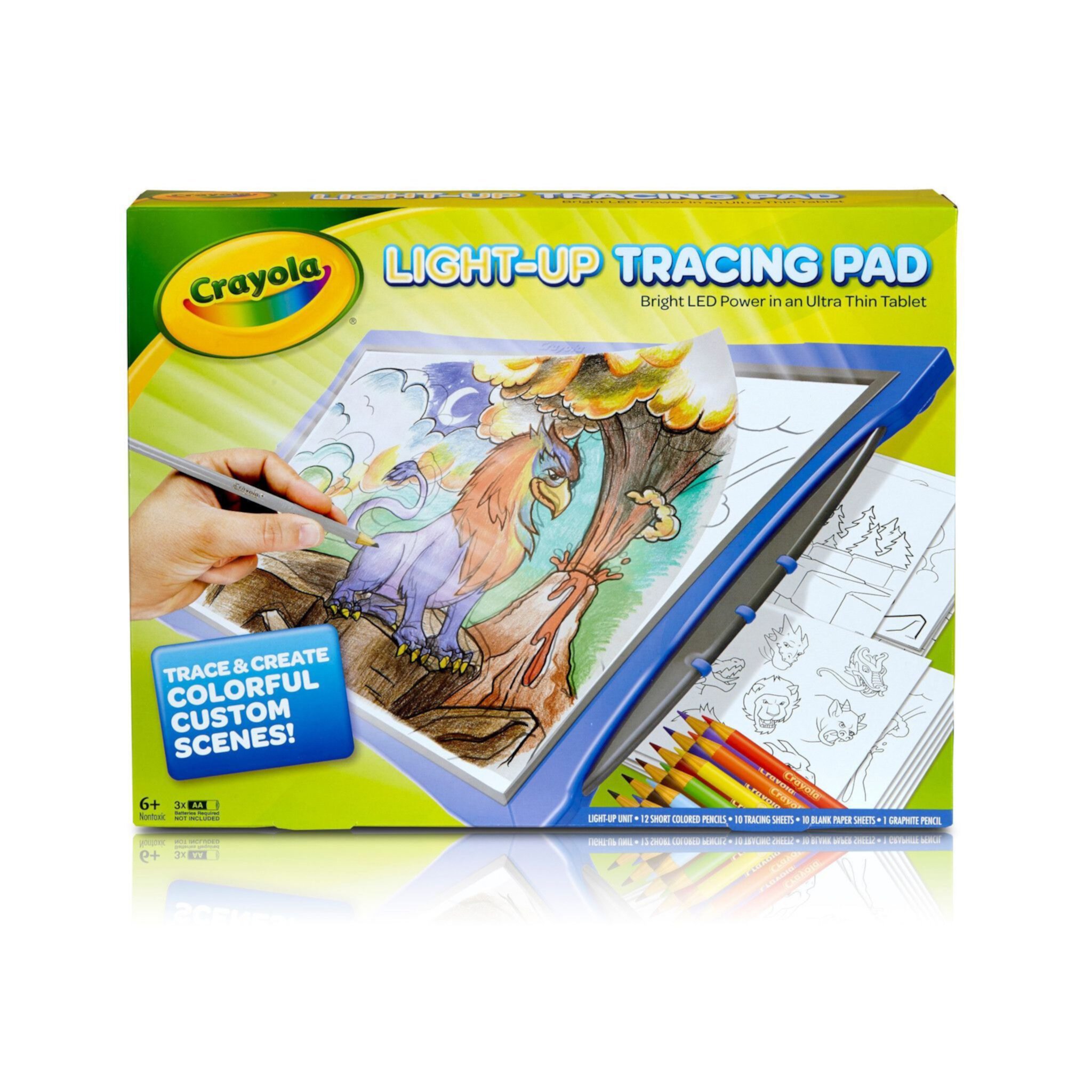 Crayola Light-Up Tracing Pad, Blue, Colored Pencils, Holiday Gift for Kids & Artists, Arts & Craft Supplies, Kids Toys Crayola