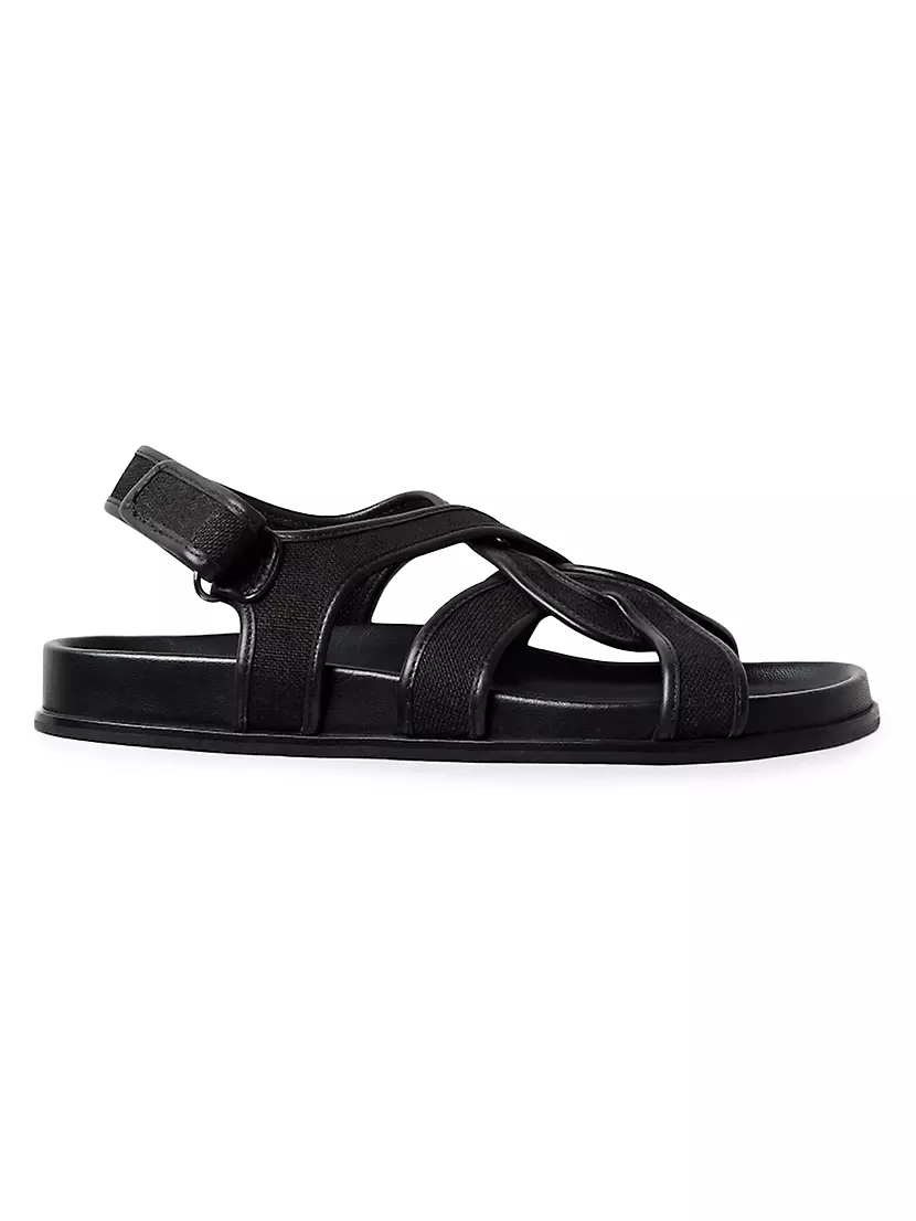 The Chunky Canvas Flat Sandals Toteme