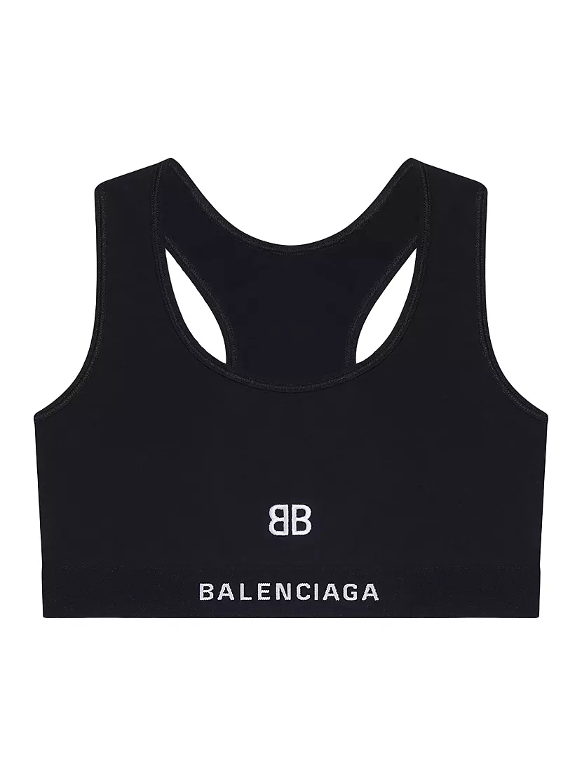 Спортивный топ Balenciaga из хлопкового джерси с эластичным поясом Balenciaga