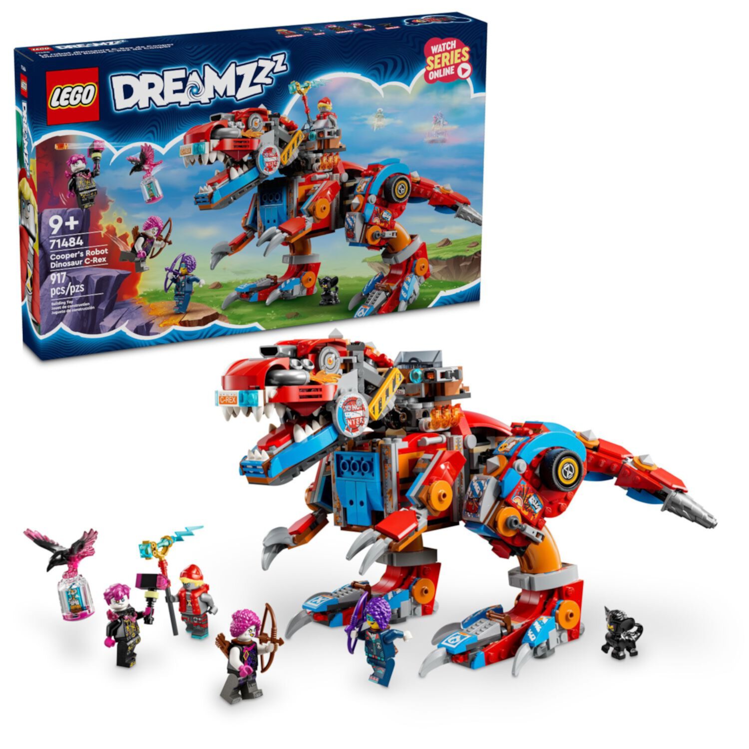 LEGO DREAMZzz Робот-Динозавр C-Rex, 917 деталей, для детей от 9 лет, трансформируется в Тираннозавра Lego