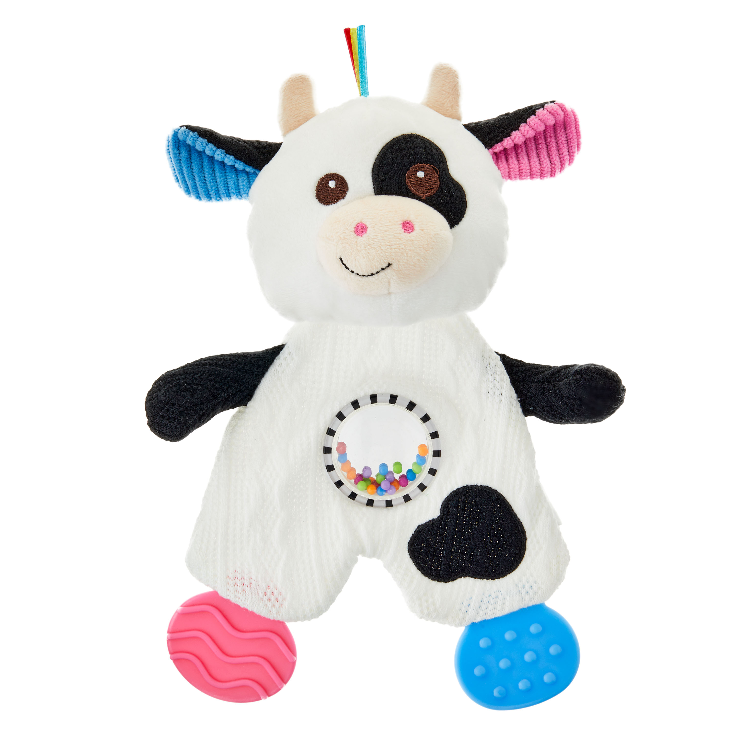 Spark.Create.Imagine Snuggle and Teethe Cow Plush, 10 in, 0+ Spark Create Imagine