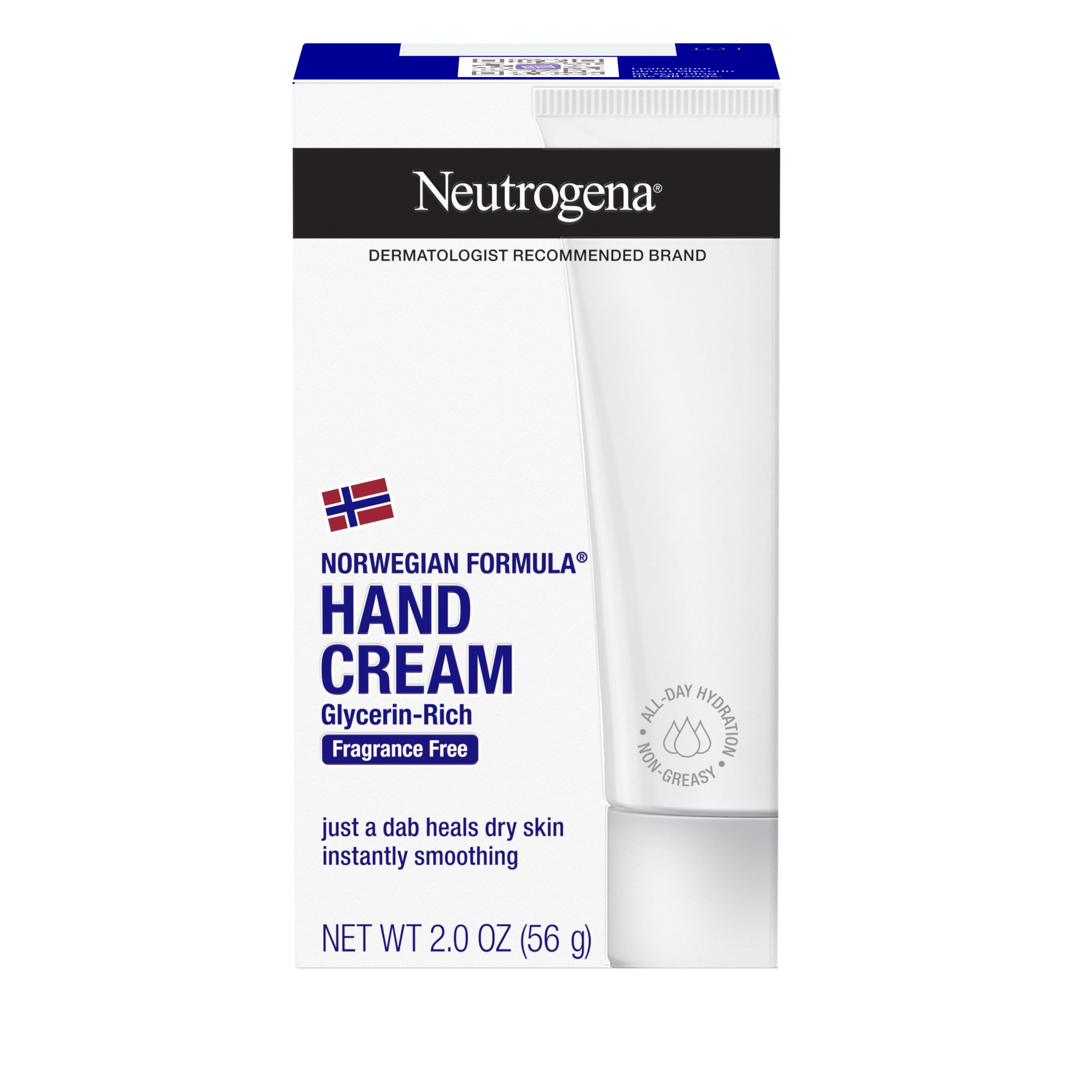 Neutrogena Norwegian Formula Dry Hand and Body Cream, Fragrance-Free Lotion, 2 oz Neutrogena