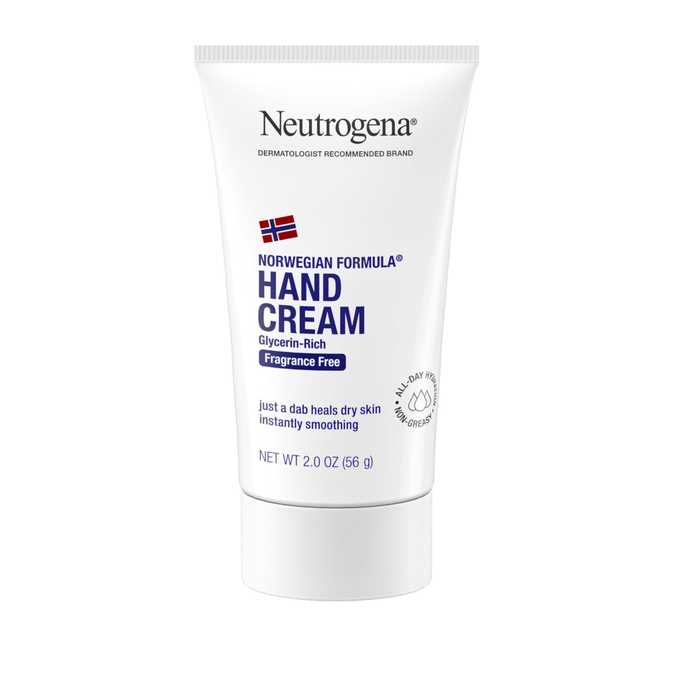 Neutrogena Norwegian Formula Dry Hand and Body Cream, Fragrance-Free Lotion, 2 oz Neutrogena