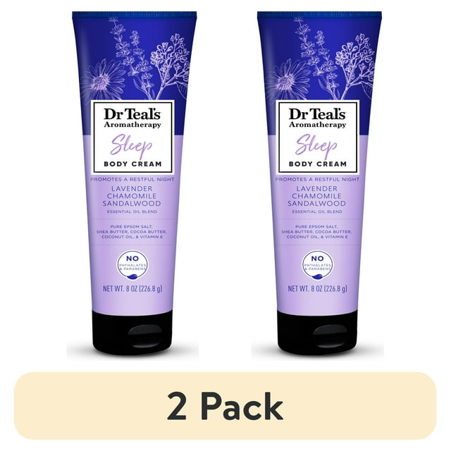 (2 pack) Dr Teal's Aromatherapy Sleep Body Cream, with Lavender, Chamomile & Sandalwood, 8 fl oz Dr Teal's