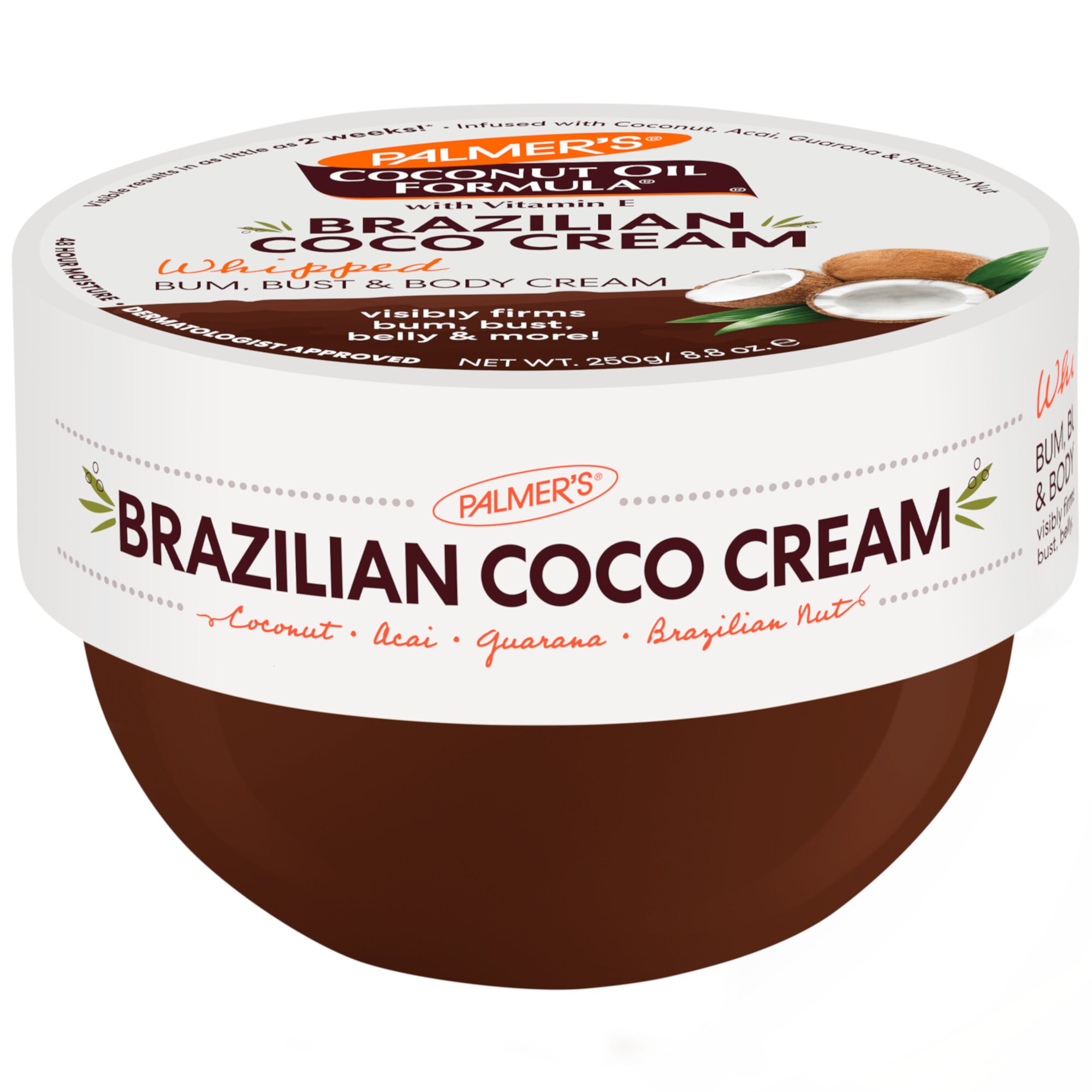 Palmer's Coconut Oil Formula Crema de Coco Brasileña para Reafirmar el Cuerpo, el Busto y el Trasero 8.8 OZ Palmer's