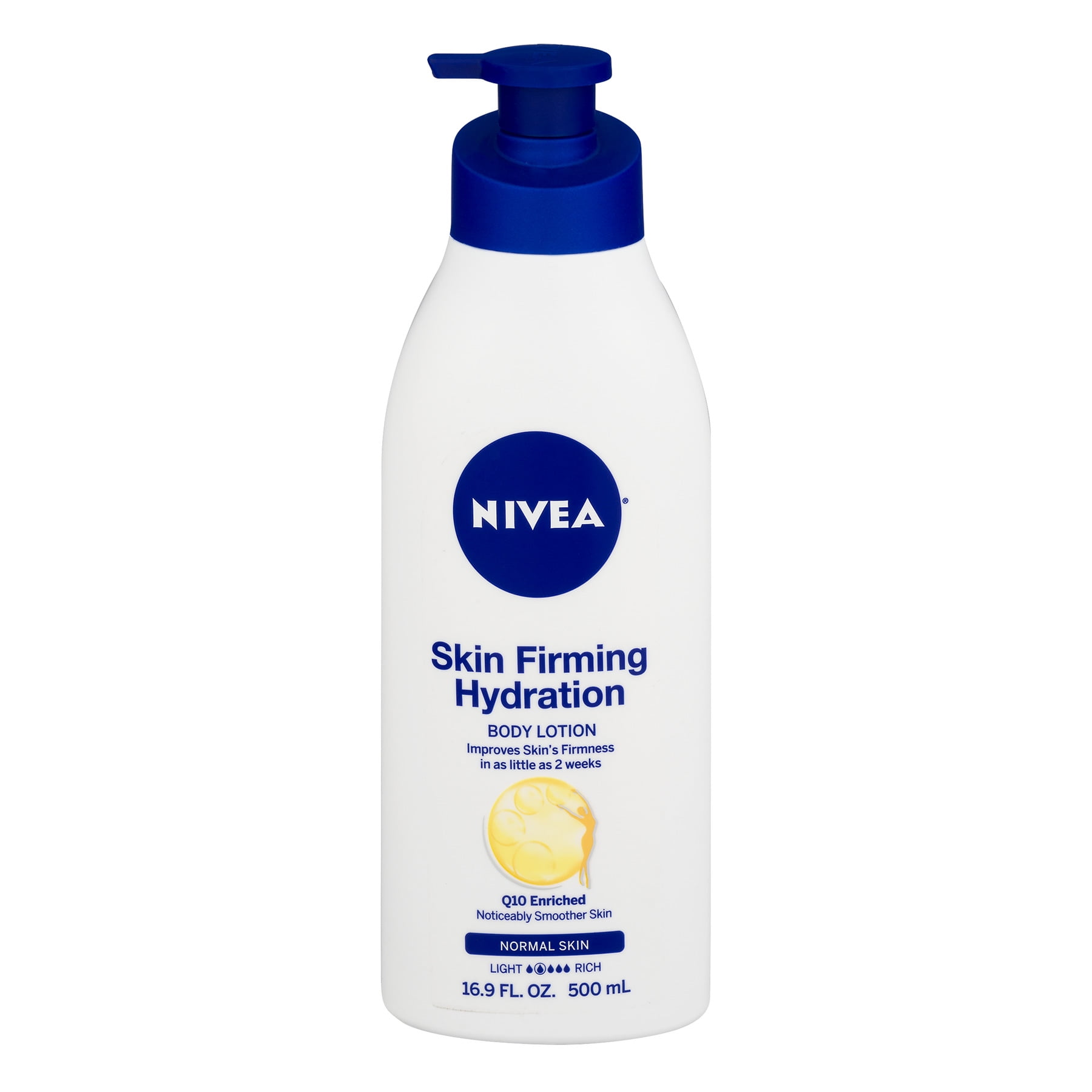 (3 pack) NIVEA Skin Firming Hydration Body Lotion with Q10 and Shea Butter, 16.9 Fl Oz Pump Bottle Nivea