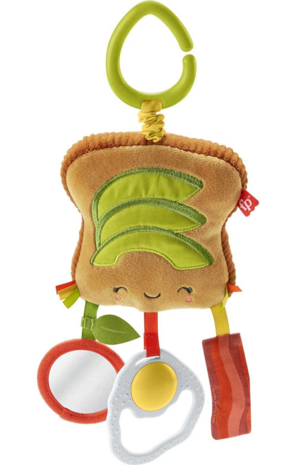 Fisher-Price Brunch & Go Stroller Toy Clip on Pretend Food Baby Toys for Sensory Play, Newborn Fisher-Price