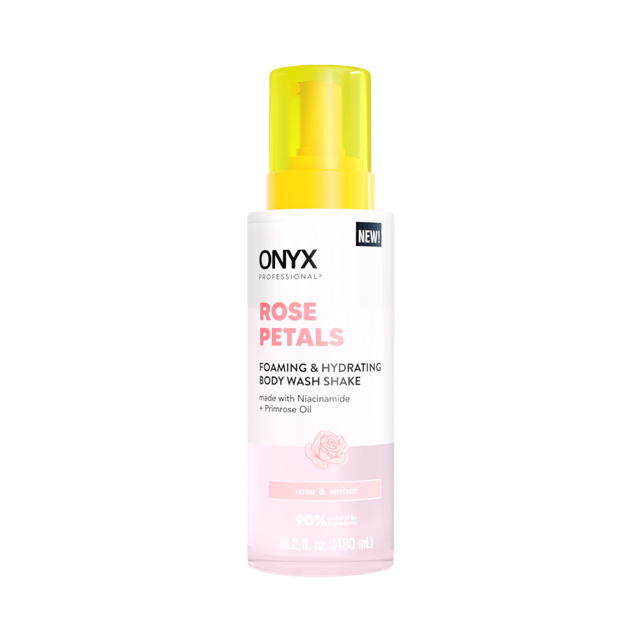 ONYX Professional Foaming & Hydrating Body Wash Shake, Rose Petals Onyx Professional