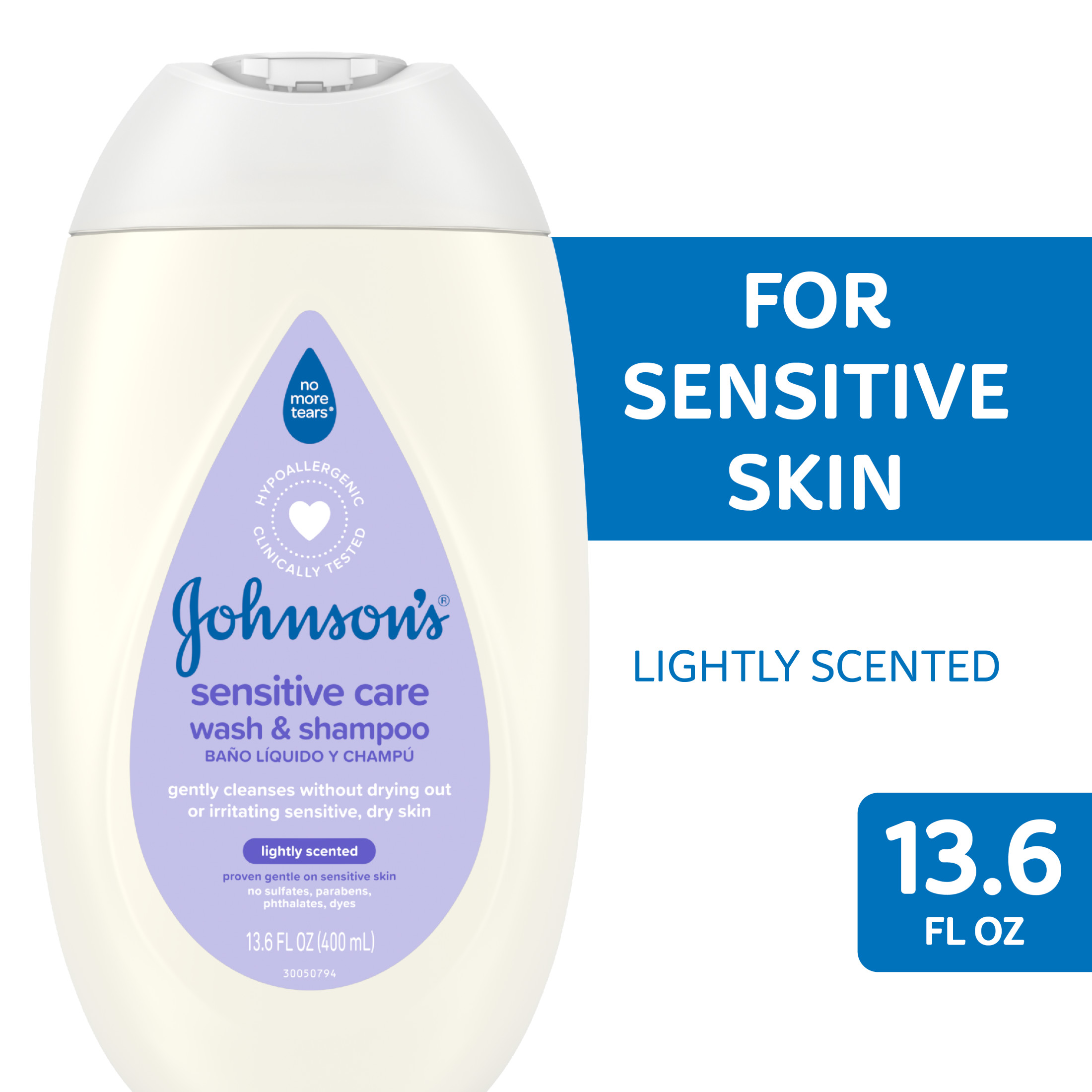 Johnson's Sensitive Care Baby Bath Body Wash and Shampoo, Lightly Scented, 13.6 oz Visit the Johnson's Store