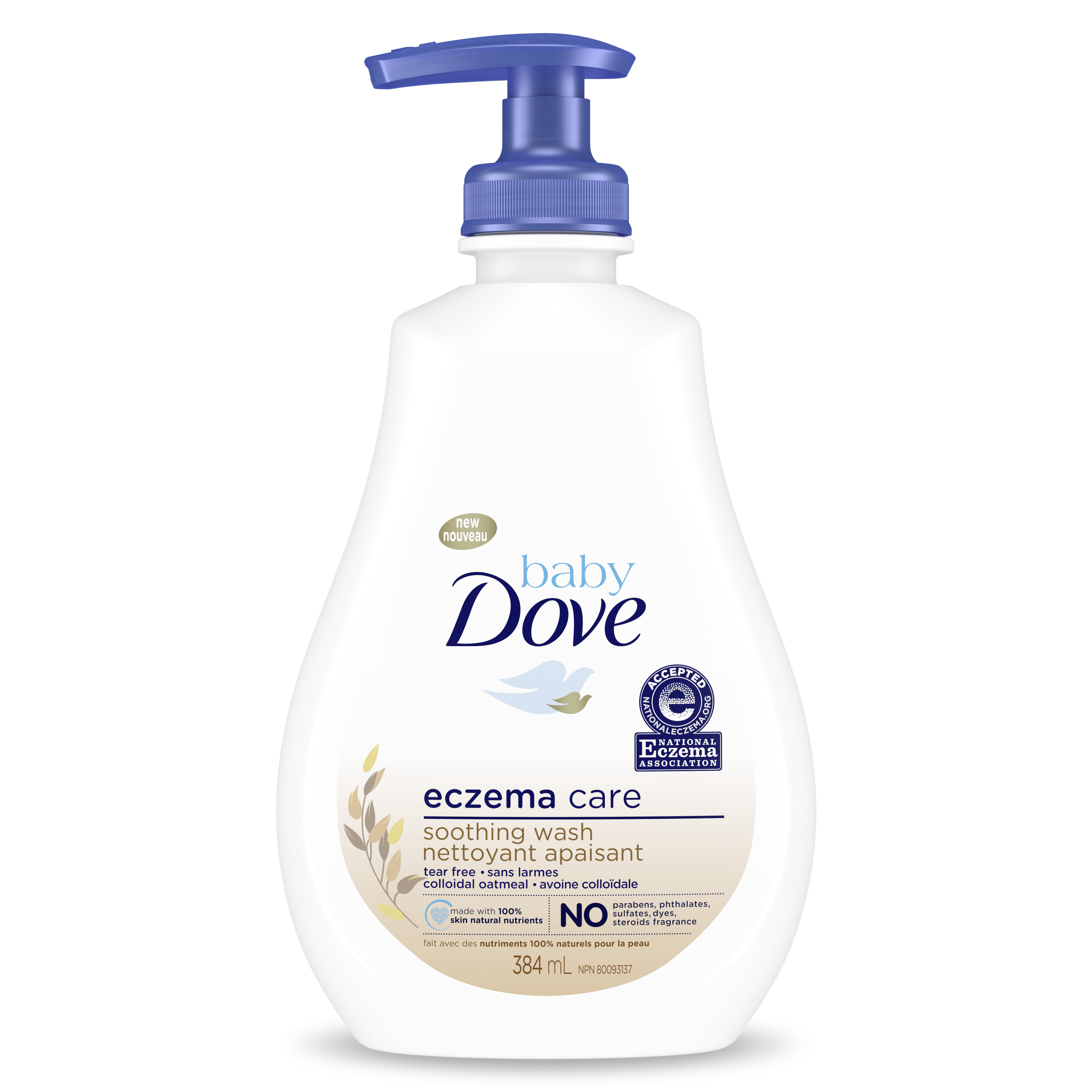 Baby Dove Derma Care Soothing Newborn Body Wash Oatmeal Sensitive Eczema-Prone Skin, 13 oz Baby Dove