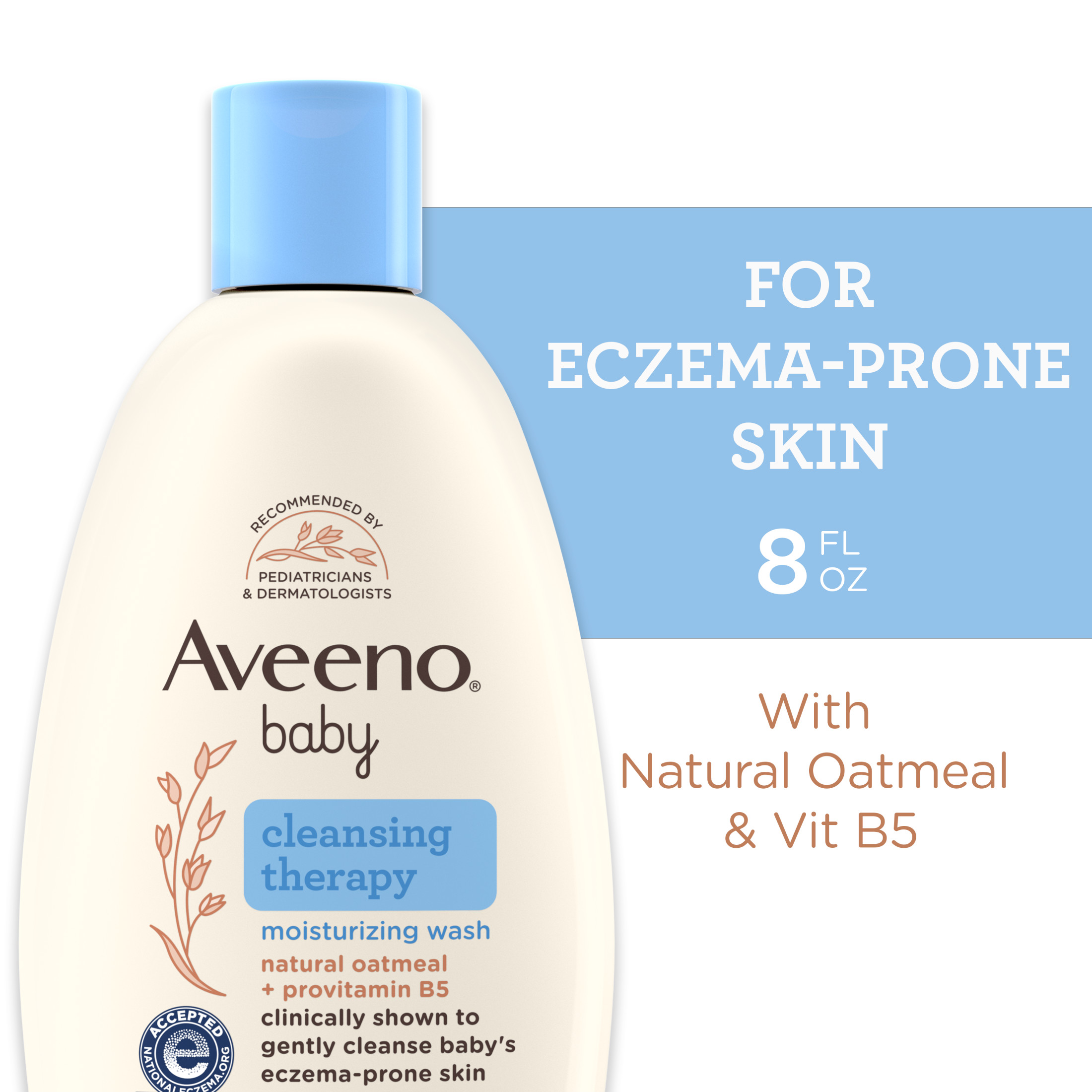 Aveeno Infant Baby Cleansing Therapy Moisturizing Bath Body Wash, Oatmeal, 8 oz Aveeno