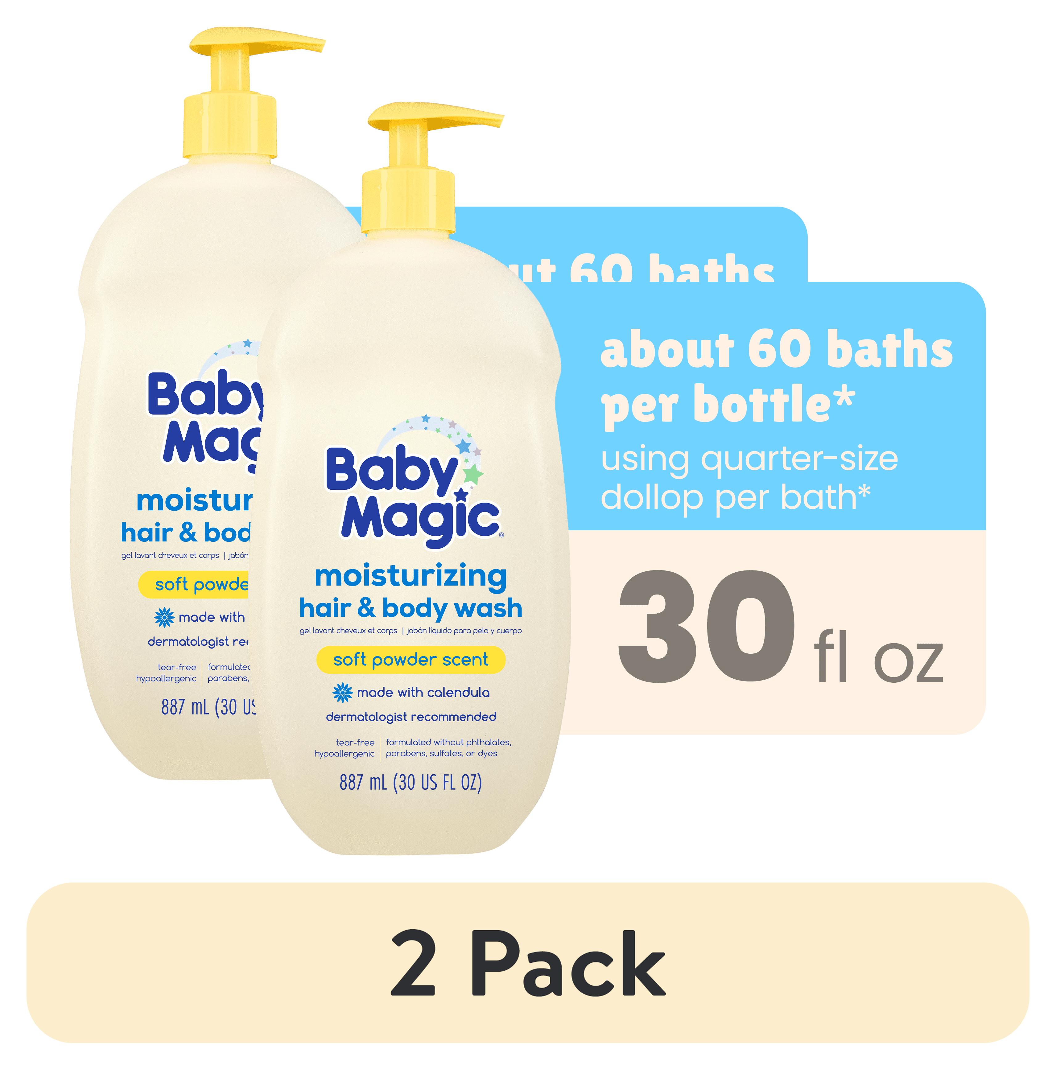 (2 pack) Baby Magic Tear-Free Gentle Hair and Body Wash for Infants, Soft Powder Scent, Hypoallergenic, 30 oz Visit the Baby Magic Store