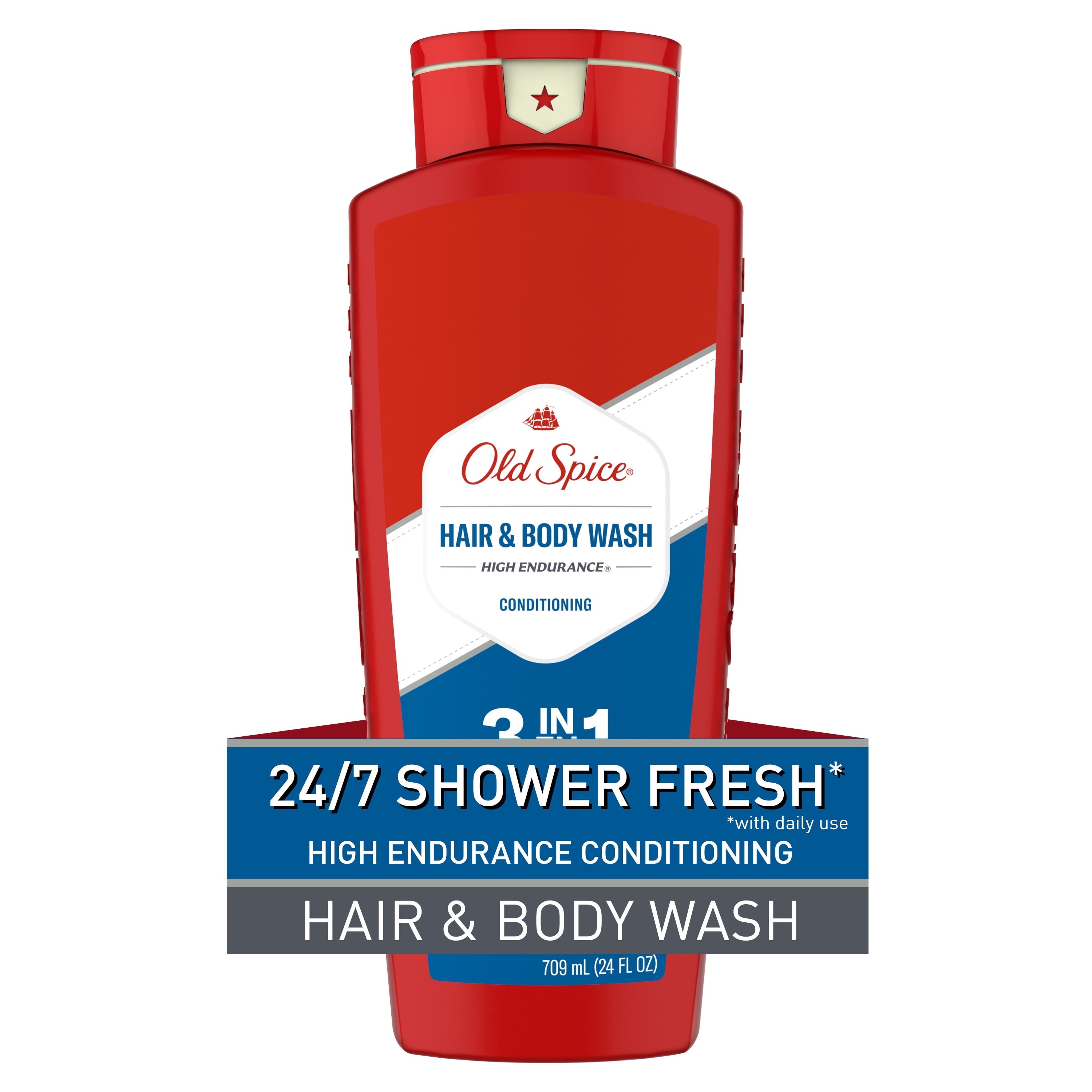 Old Spice High Endurance Men's 3-in-1 Shampoo Conditioner & Body Wash, 24 fl oz Old Spice