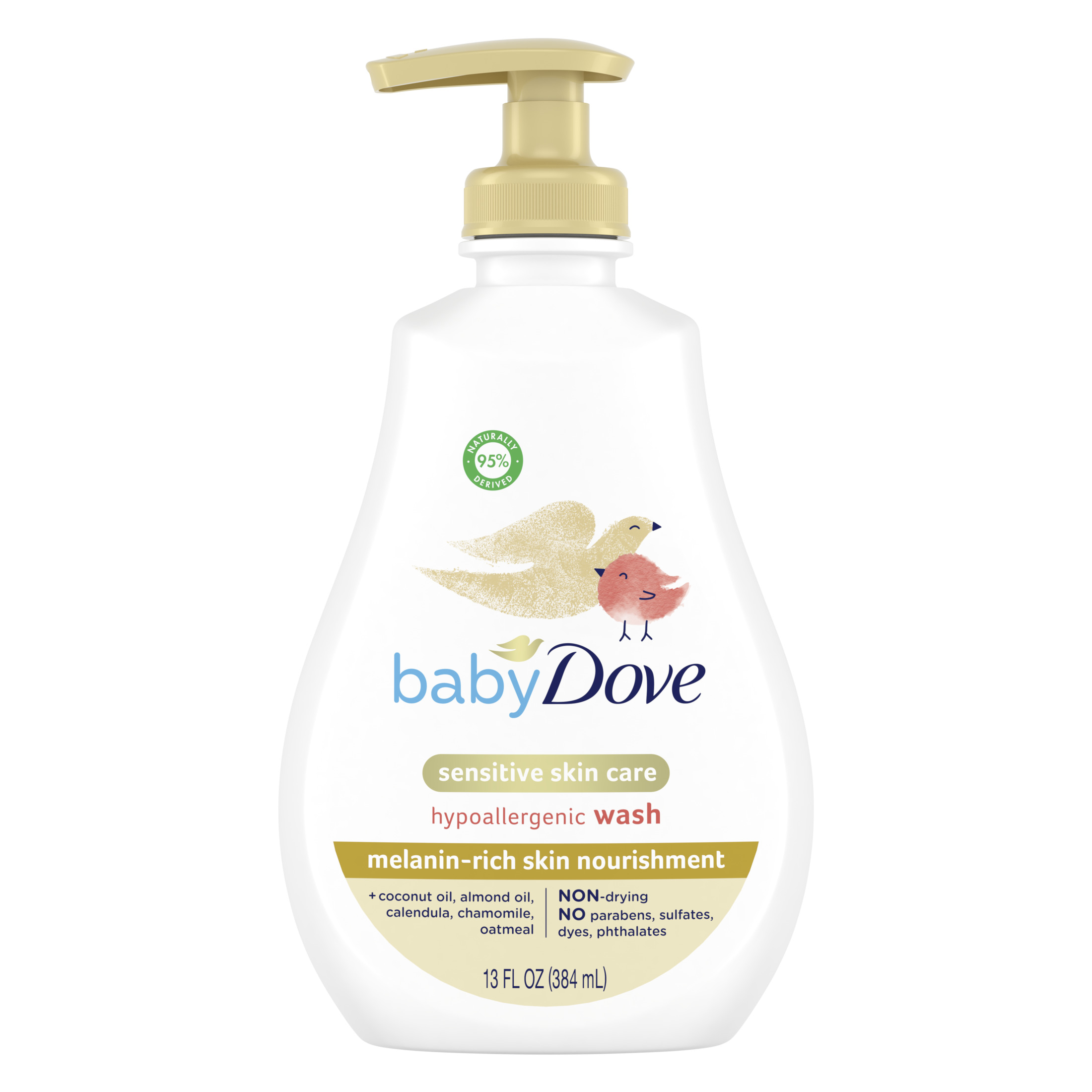 Baby Dove Melanin-Rich Skin Nourishment Hypoallergenic Body Wash Newborn Senstive Skin, 13 oz Baby Dove