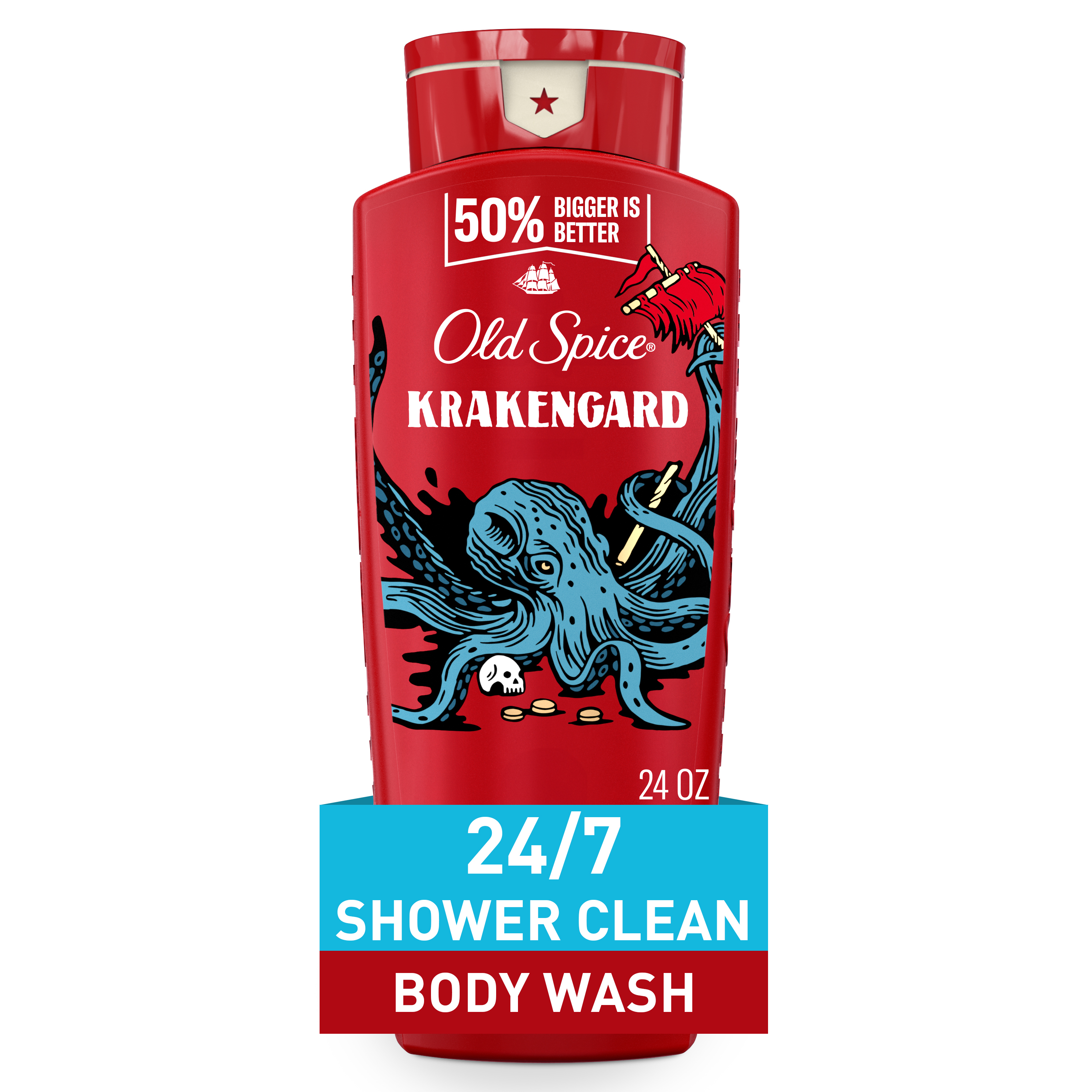 Old Spice Body Wash for Men, Krakengard, Long Lasting Lather, 24 fl oz Old Spice