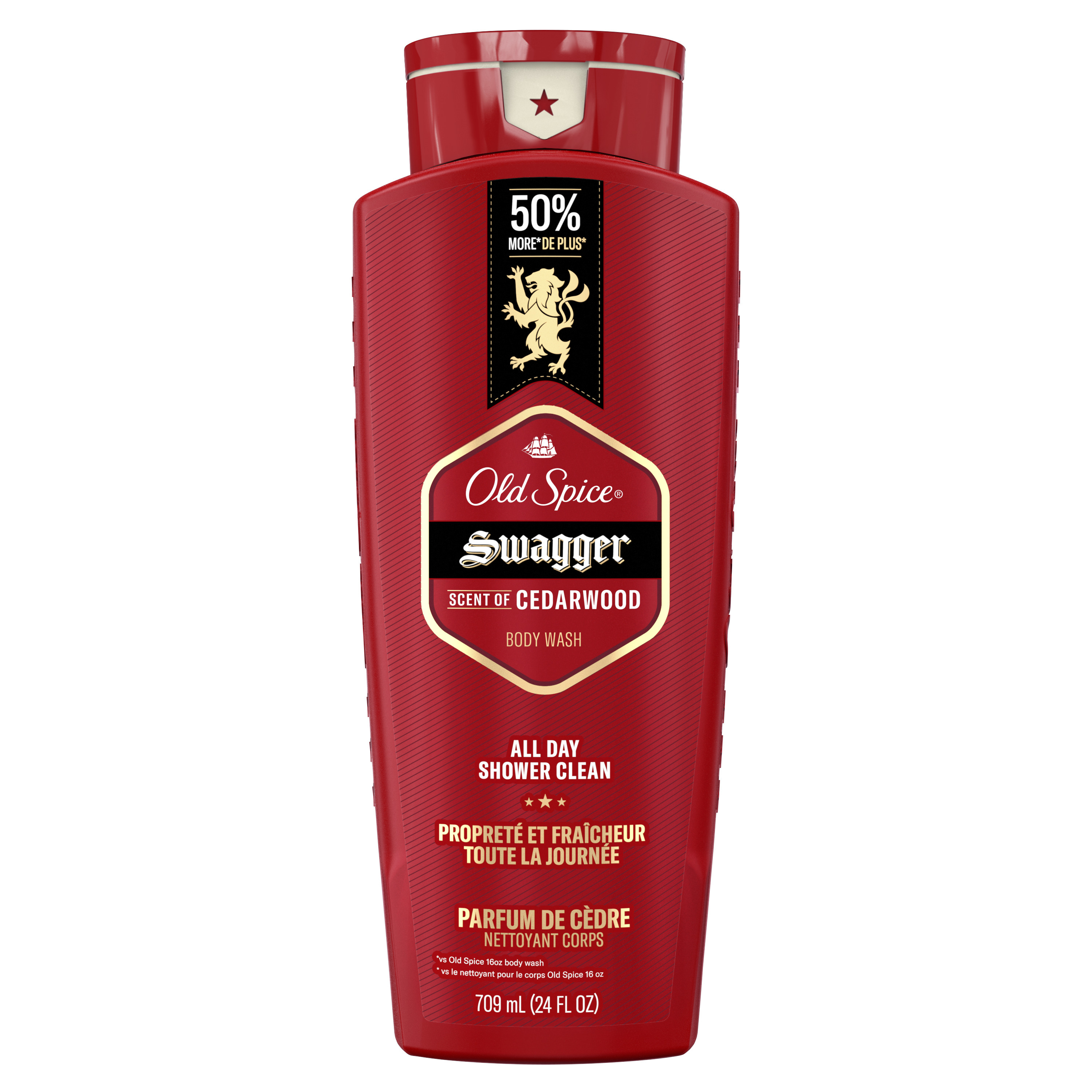 Old Spice Men's Body Wash, Swagger Cedarwood Scent, 24 fl oz Old Spice