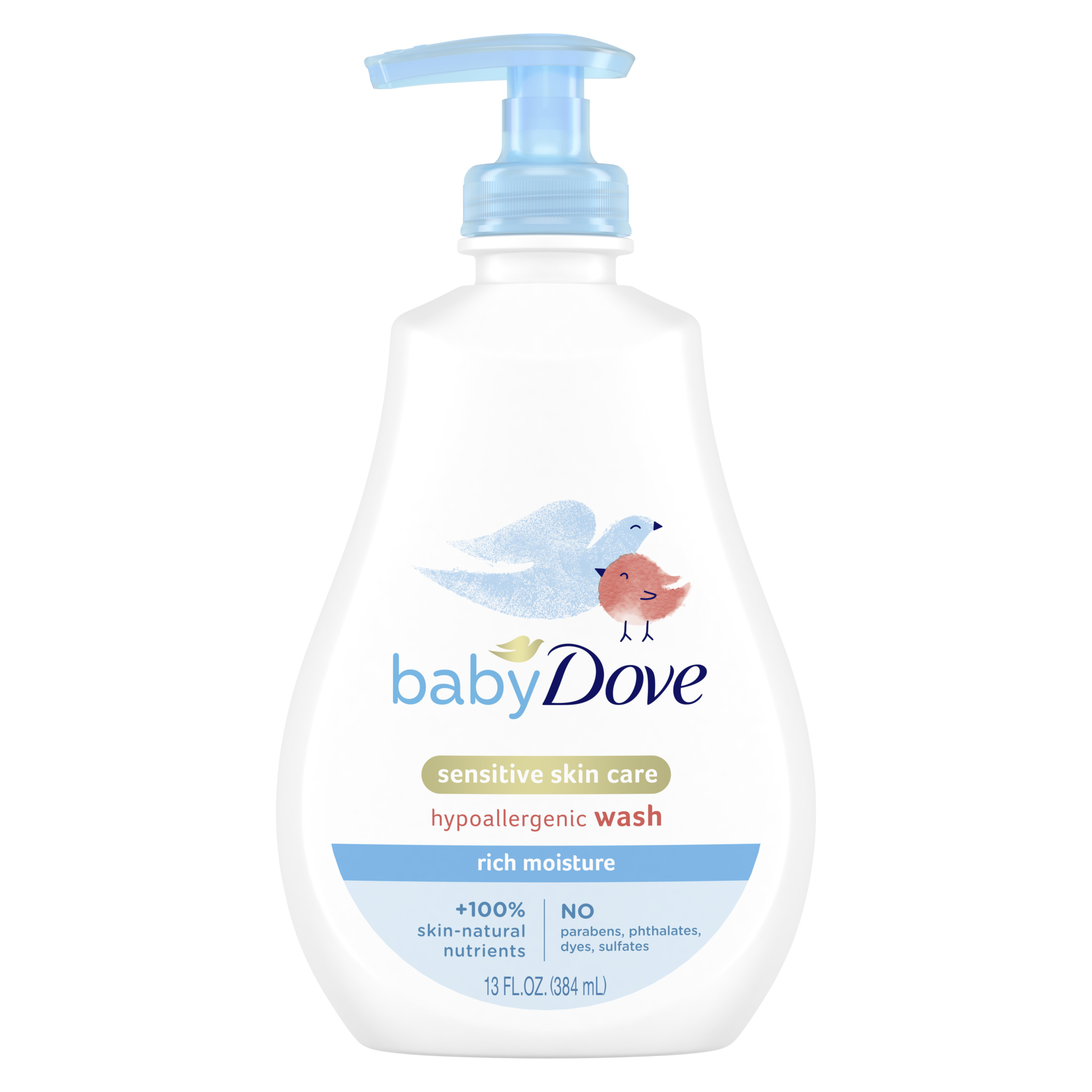 Baby Dove Rich Moisture Hypoallergnic Wash Newborn Sensitive Skin, 13 oz Baby Dove