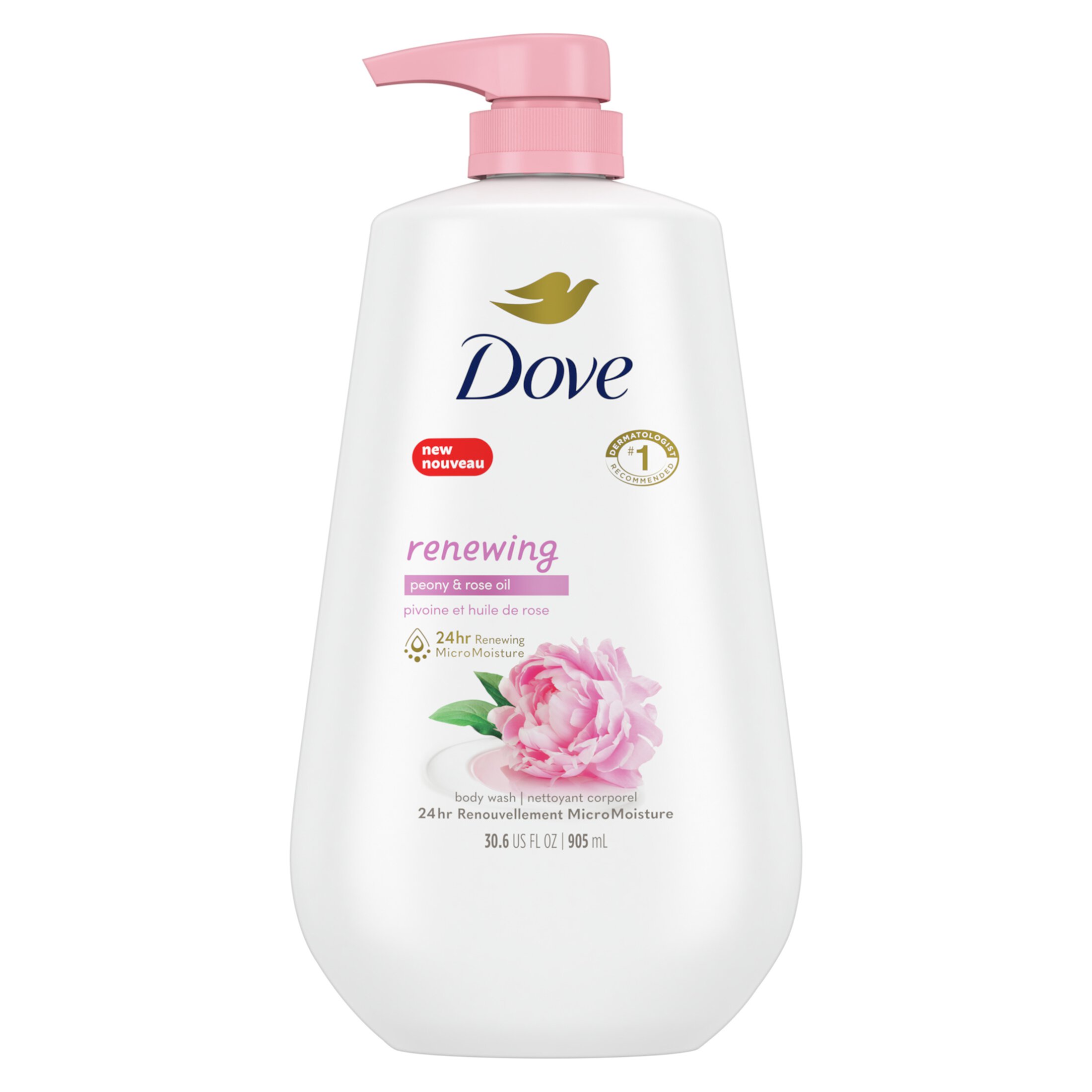 Dove Purely Pampering Sweet Cream & Peony Body Wash Pump, 34 oz Dove