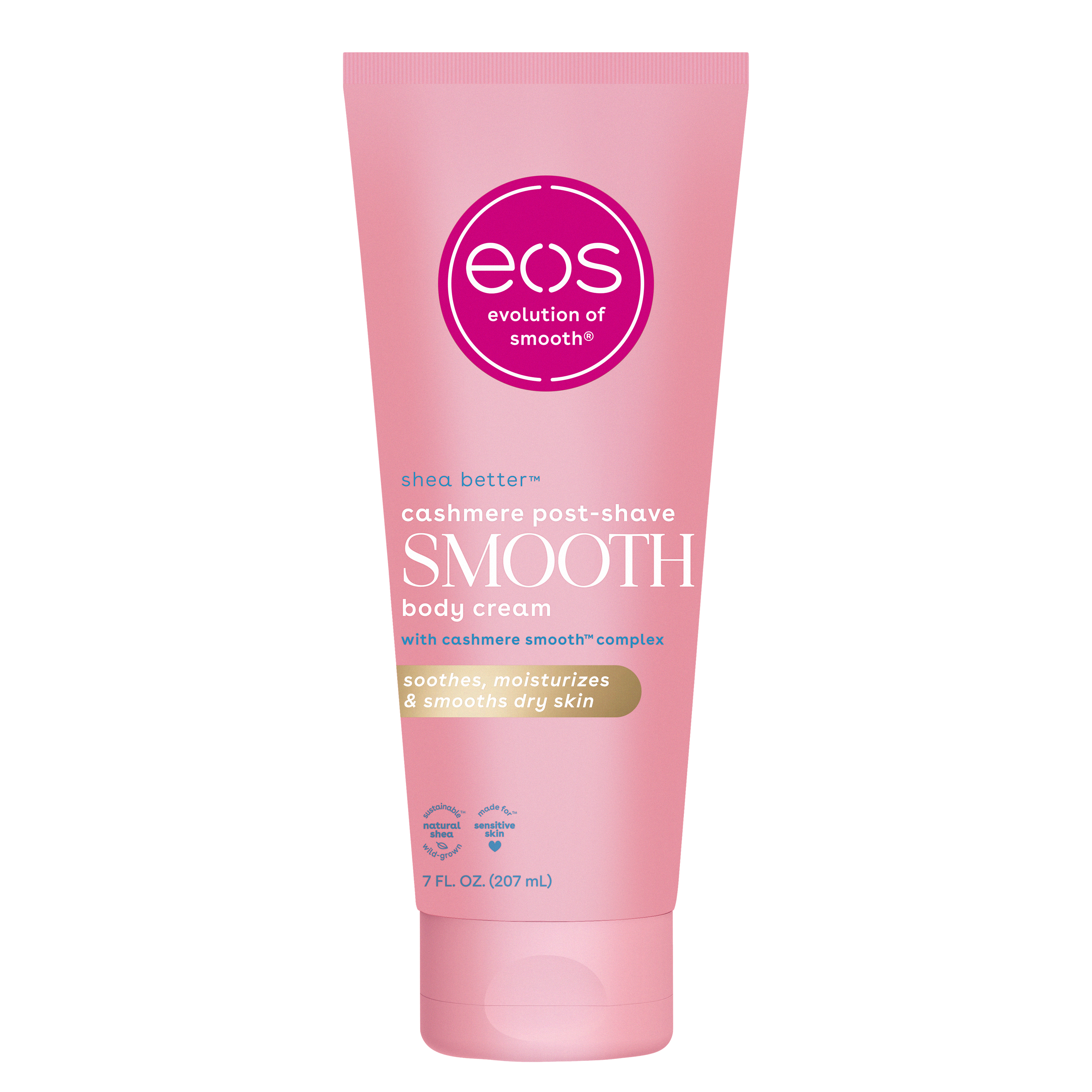 eos Cashmere Skin Collection- Post-Shave Body Cream, 3-Step Regiment, Vanilla Cashmere, for Dry Skin, 7 fl oz Eos