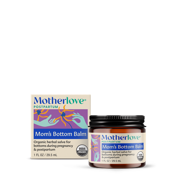 Motherlove Mom's Bottom Balm, Organic Herbal Salve, 1 oz Jar Motherlove