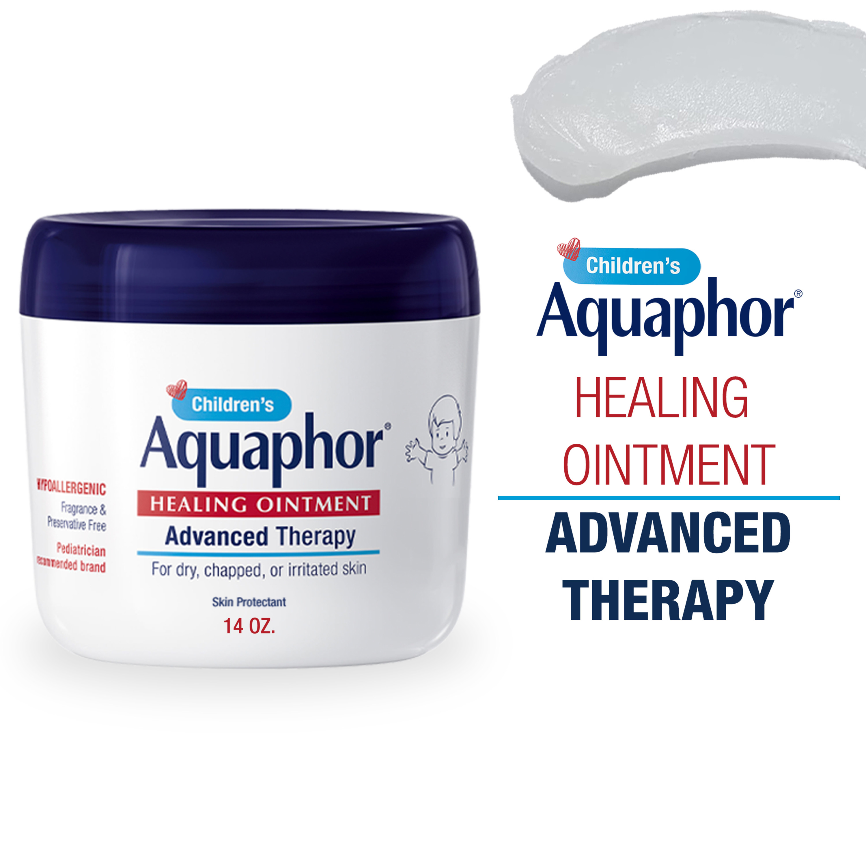 Aquaphor Children's Healing Ointment, Skin Protectant, 14oz Jar Aquaphor