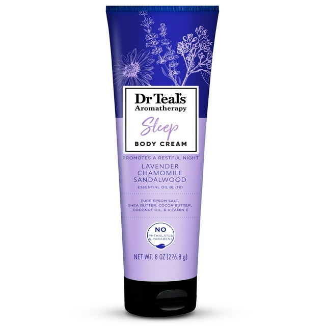 Dr Teal's Aromatherapy Sleep Body Cream, with Lavender, Chamomile & Sandalwood, 8 fl oz Dr Teal's