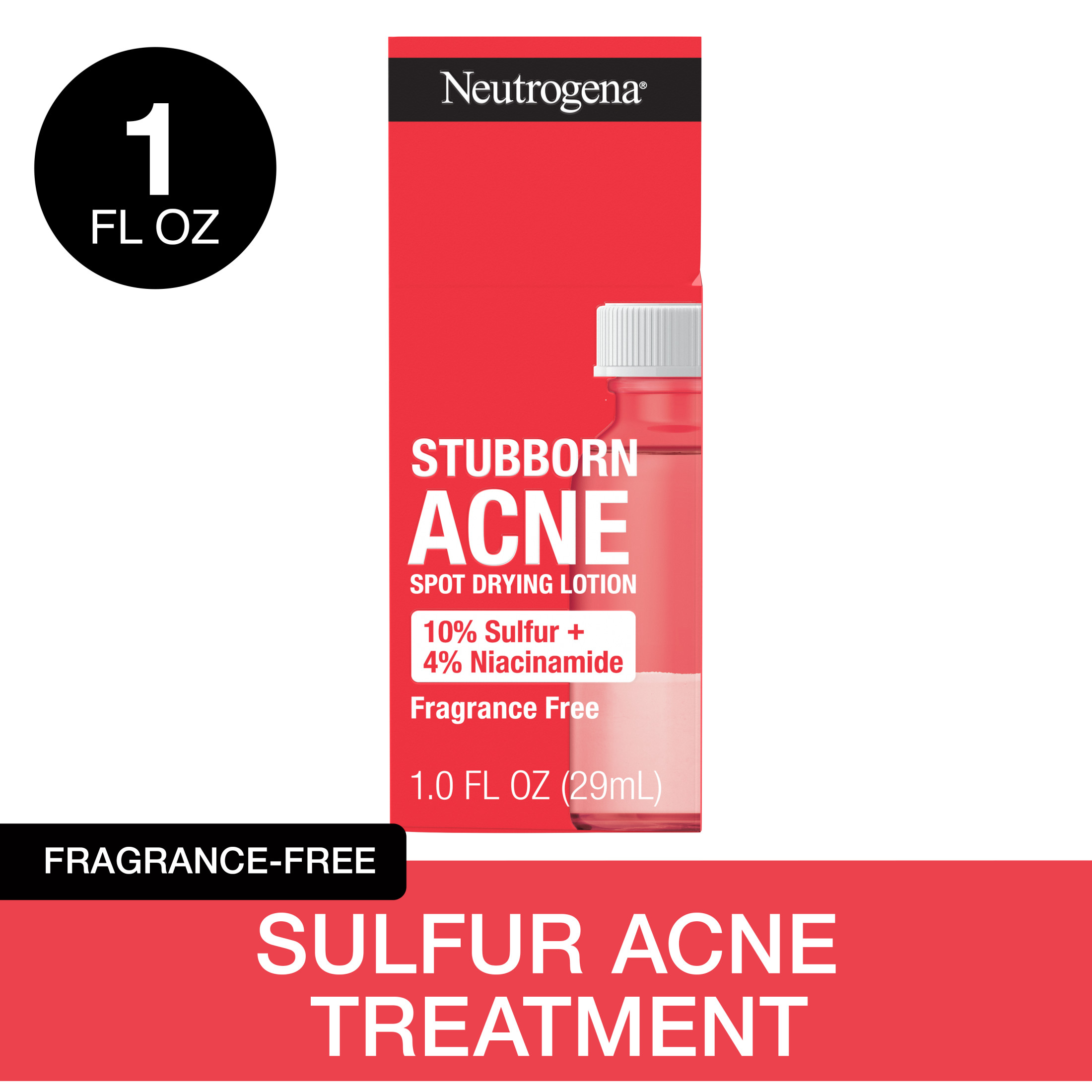 Neutrogena Stubborn Acne Spot Drying Acne Treatment, 10% Sulfur, 1 oz Neutrogena