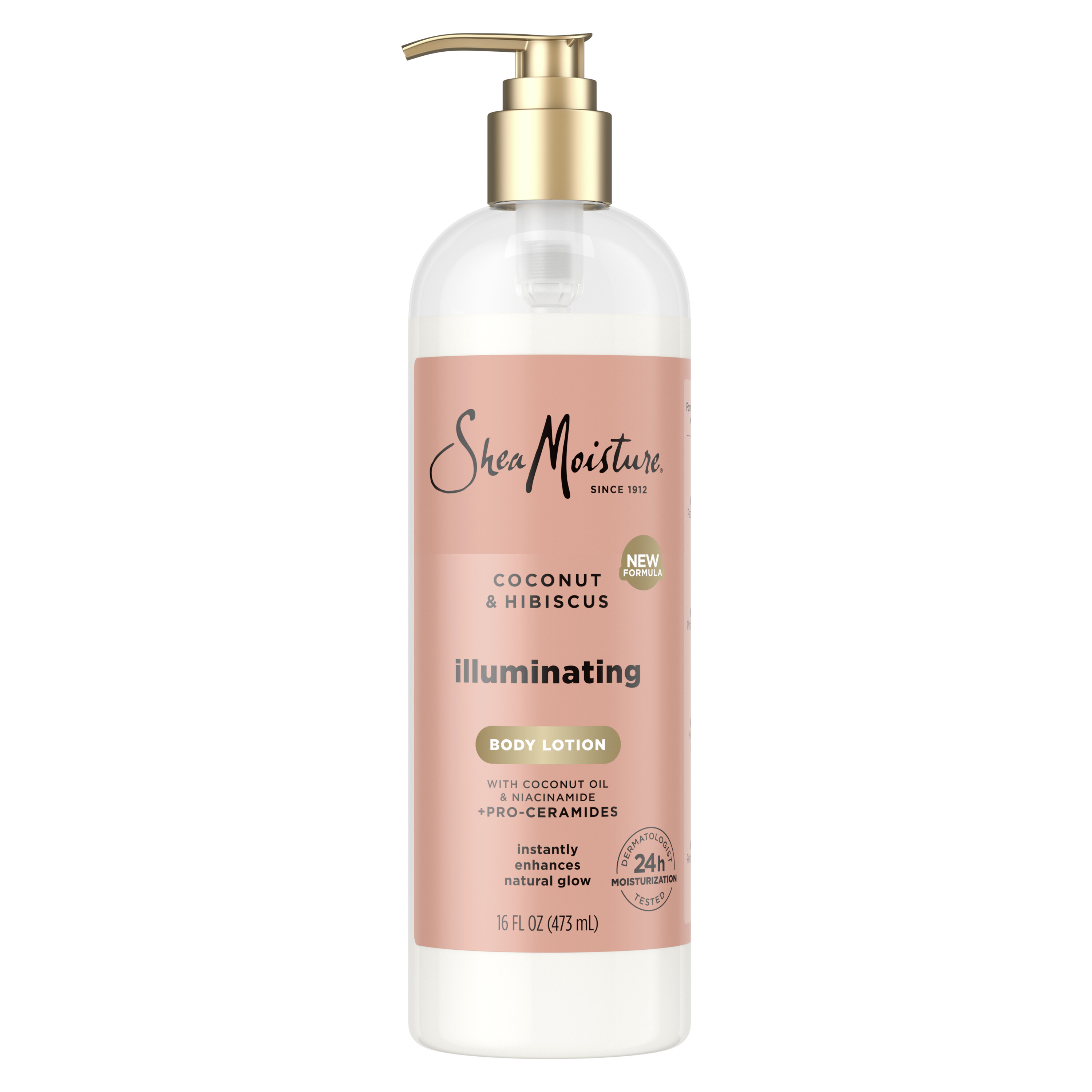 SheaMoisture Illuminating Moisturizing Body Lotion Coconut Oil & Hibiscus Dry Skin, 16 oz SheaMoisture