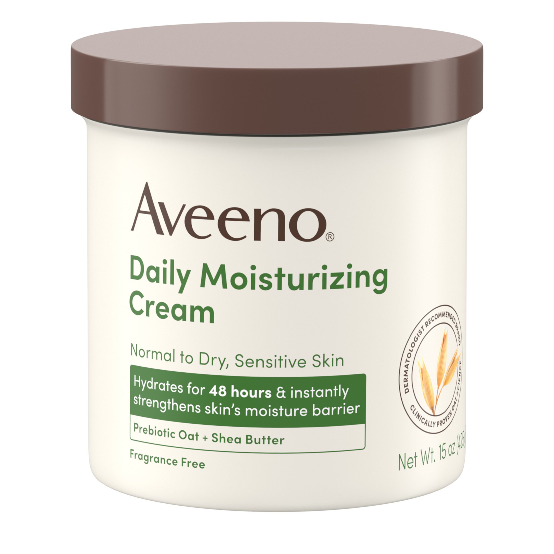 Aveeno Daily Moisturizing Cream for Normal, Dry, Sensitive Skin, 15 oz Aveeno