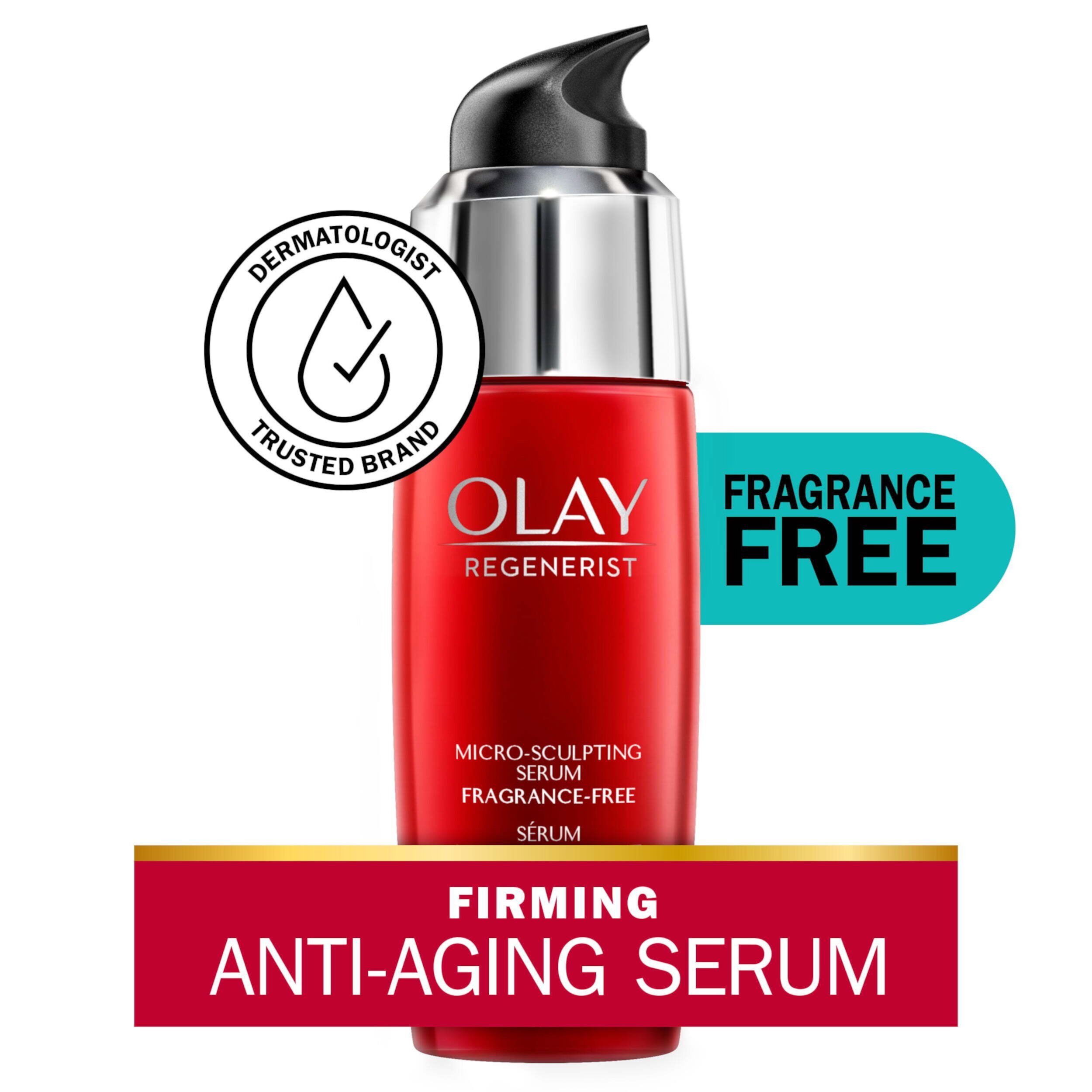 Olay Regenerist Micro-Sculpting Serum, Fragrance Free Moisturizer, All Skin Fine Lines & Wrinkles, 1.7 fl oz Olay